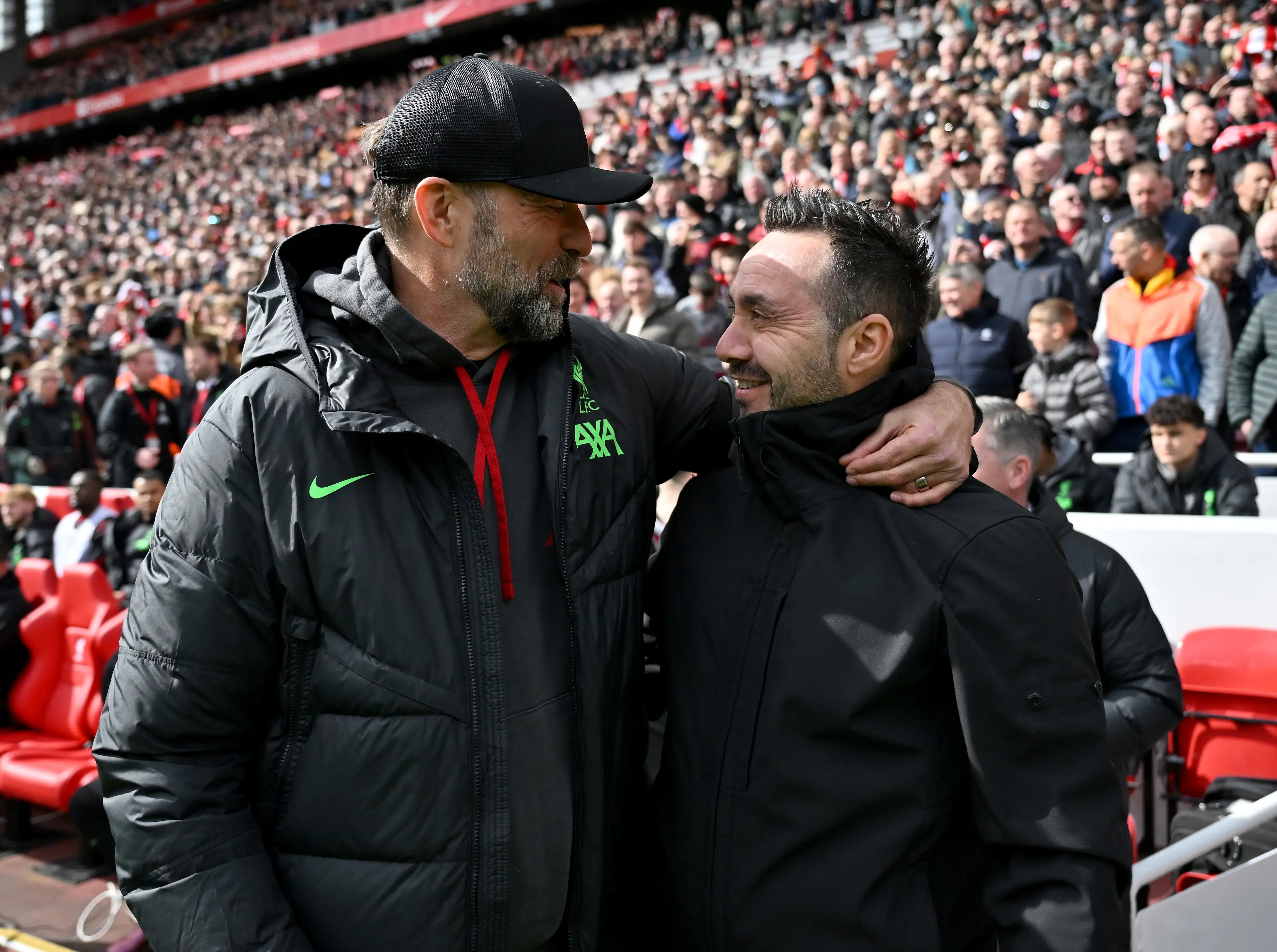 De Zerbi and Klopp were full of praise for one-another (Getty)