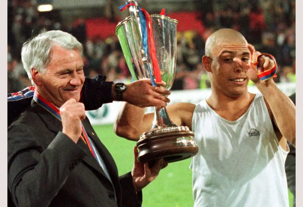 Ronaldo Nazario and Sir Bobby Robson formed a brief but successful partnership at Barcelona (Image: Getty)