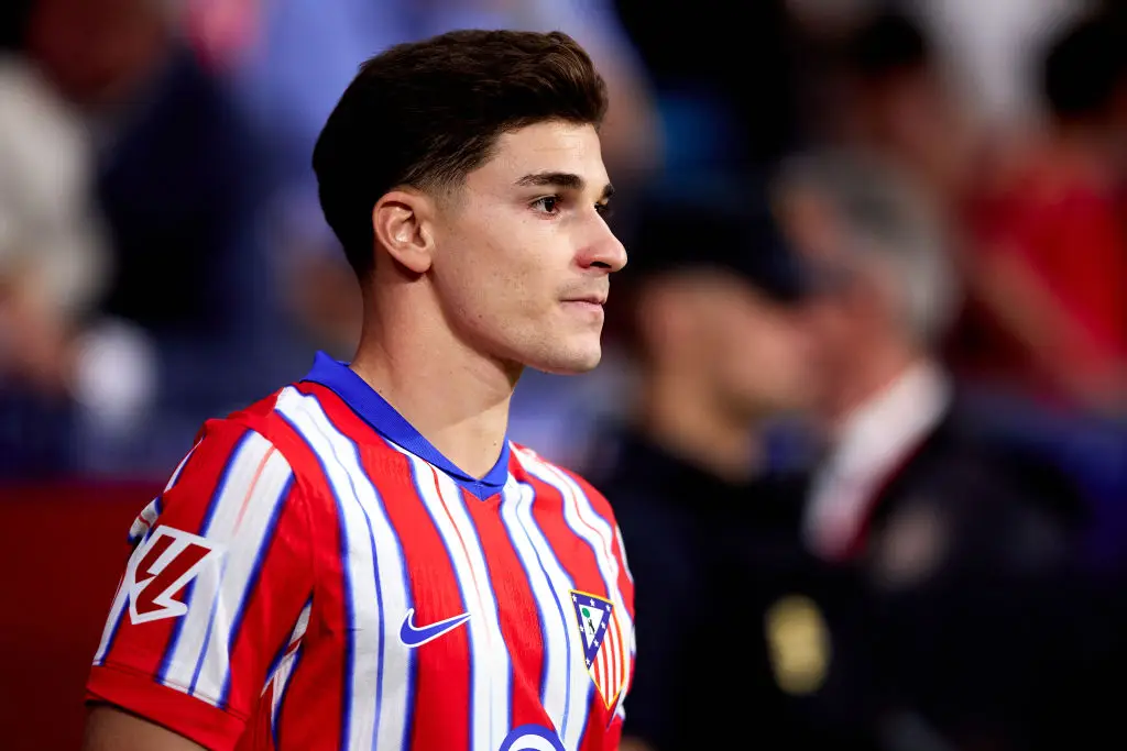 Julian Alvarez has scored two goals in 10 appearances for Atletico Madrid. (Image: Getty)