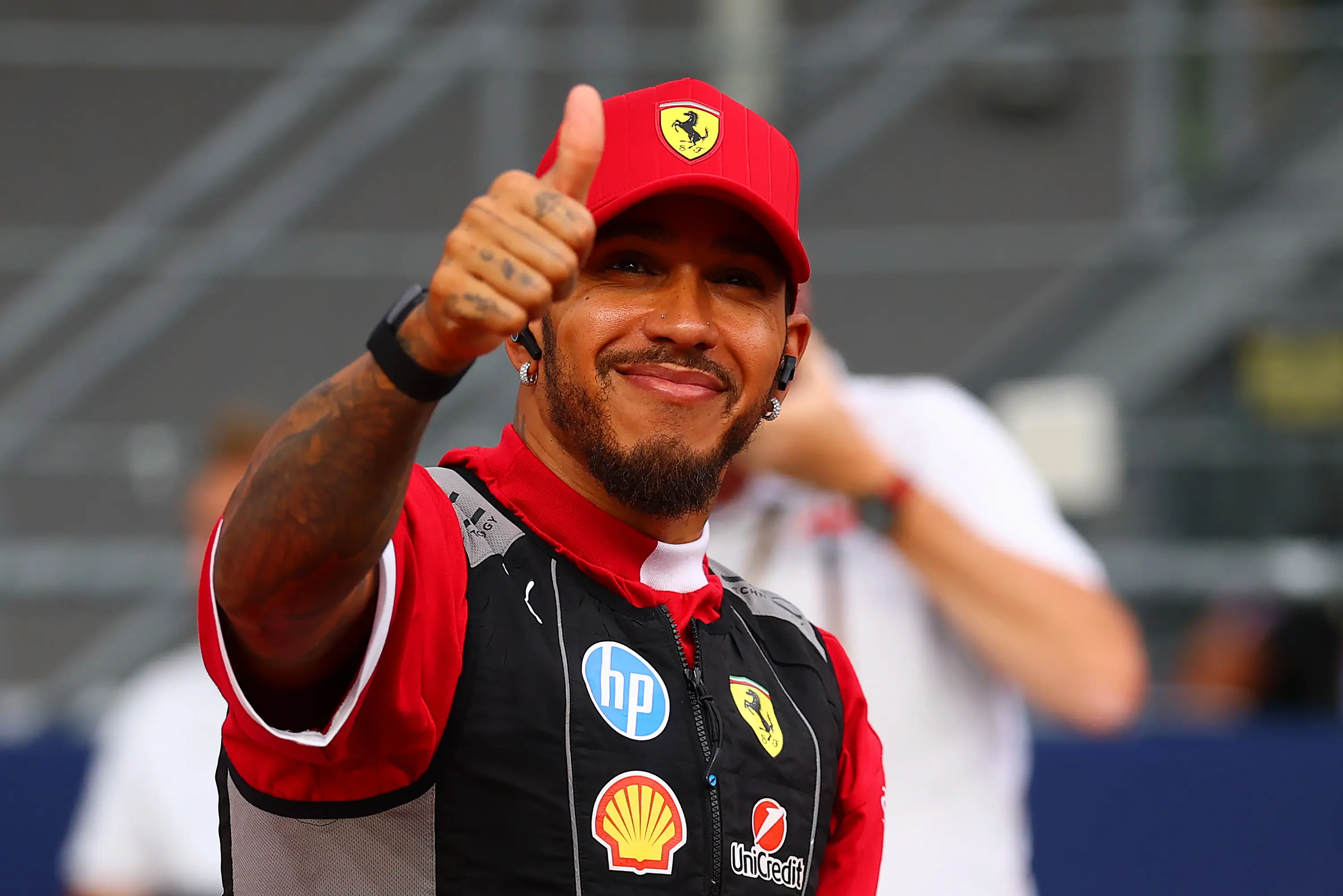 Lewis Hamilton at Ferrari. Image: Bryn Lennon / Staff via Getty