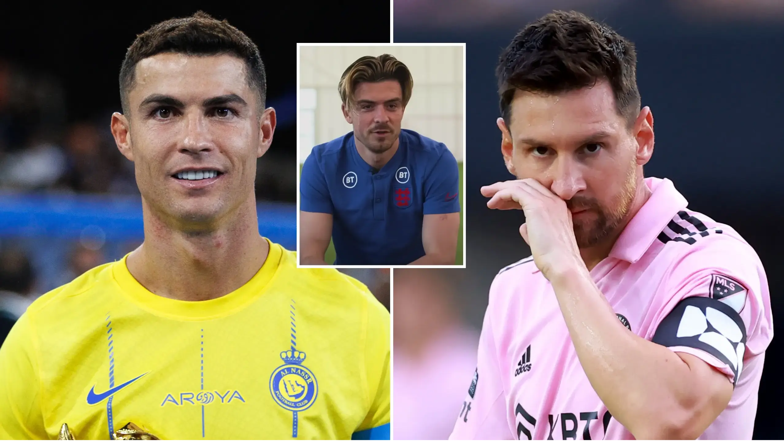 Jack Grealish was left visibly struggling to pick between Ronaldo or Messi in the GOAT debate