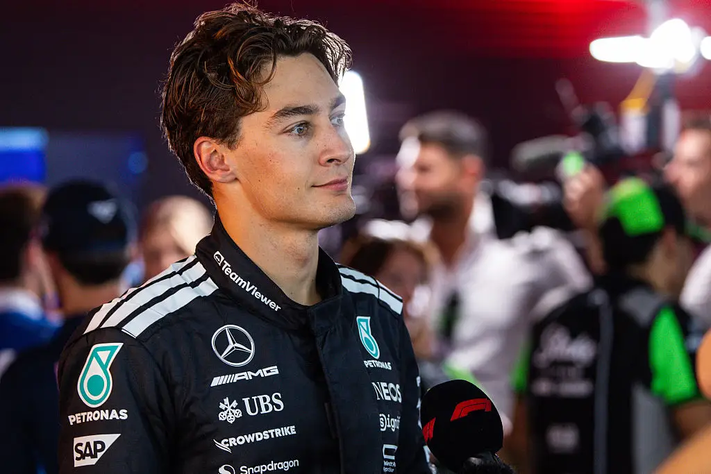 George Russell after the 2025 Italian Grand Prix (credit: getty)