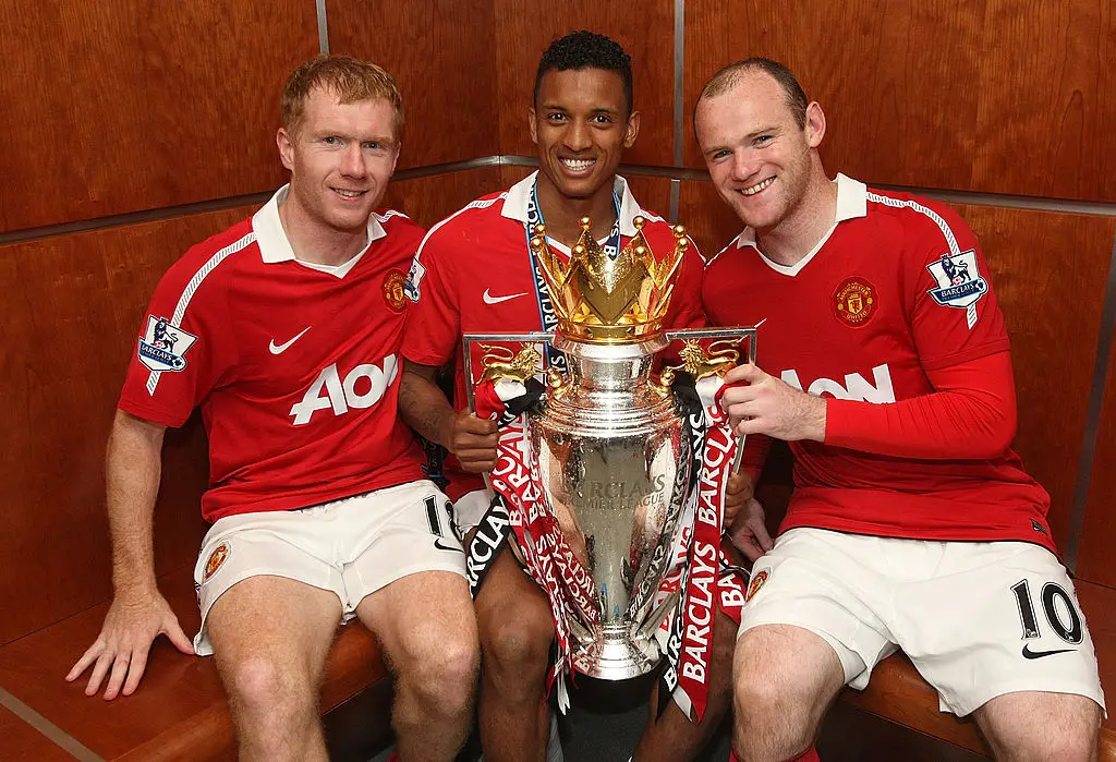 Paul Scholes, Nani and Wayne Rooney in 2011 (Credit:Getty)