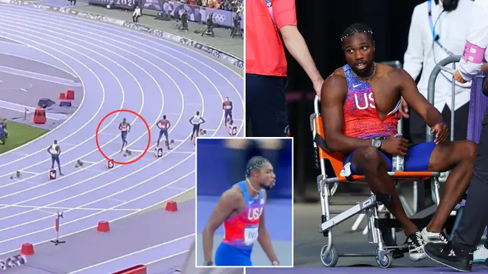 Fans spot what Noah Lyles did seconds before Olympic 200m final as rival Letsile Tebogo speaks out