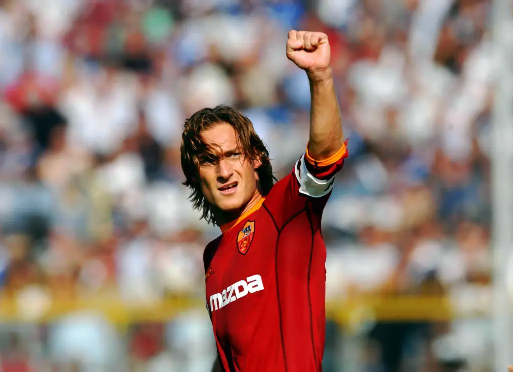 Francesco Totti in action for Roma (Credit:Getty)