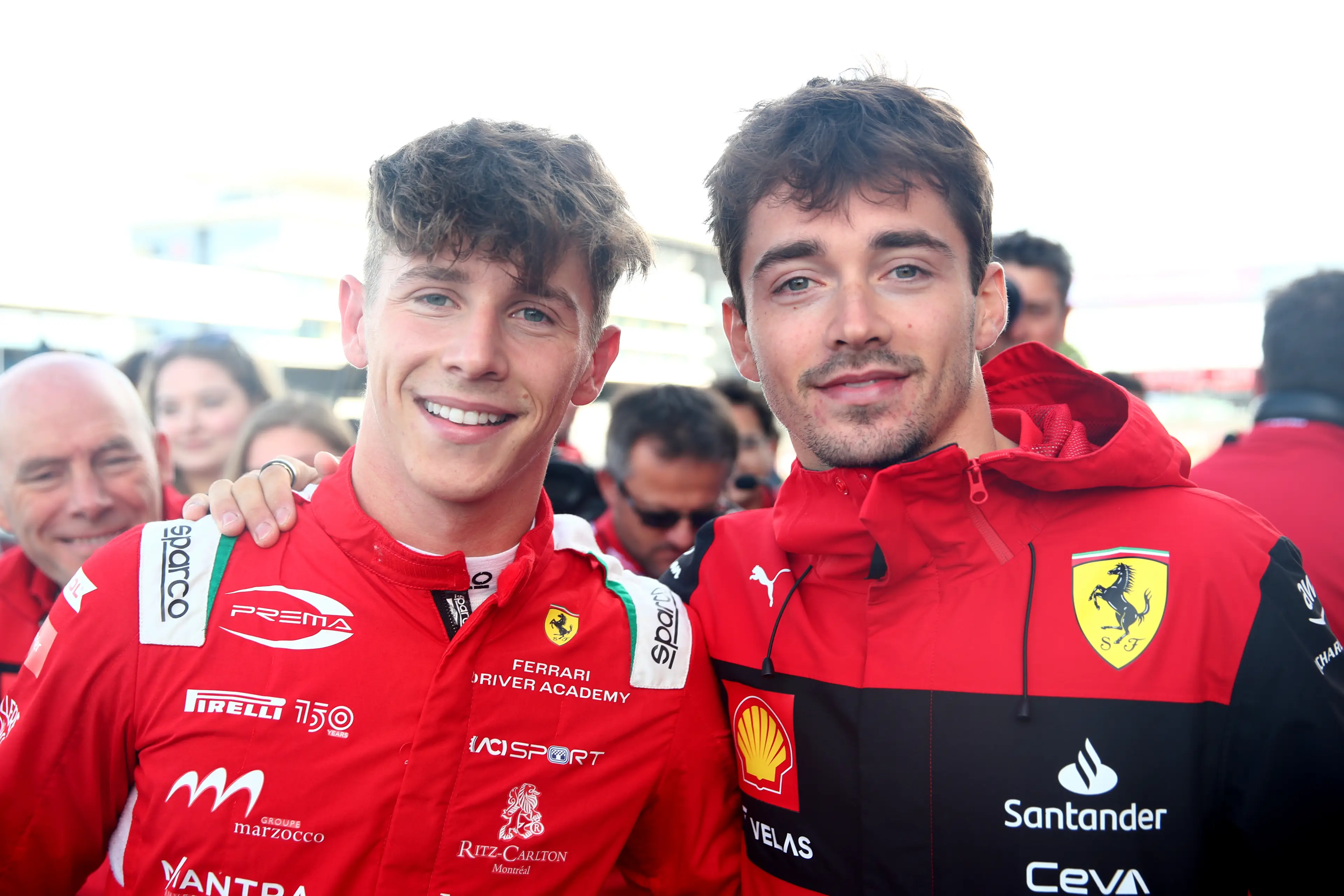 The Leclerc brothers will drive for Ferrari during FP1 at the Abu Dhabi Grand Prix. Image: Getty