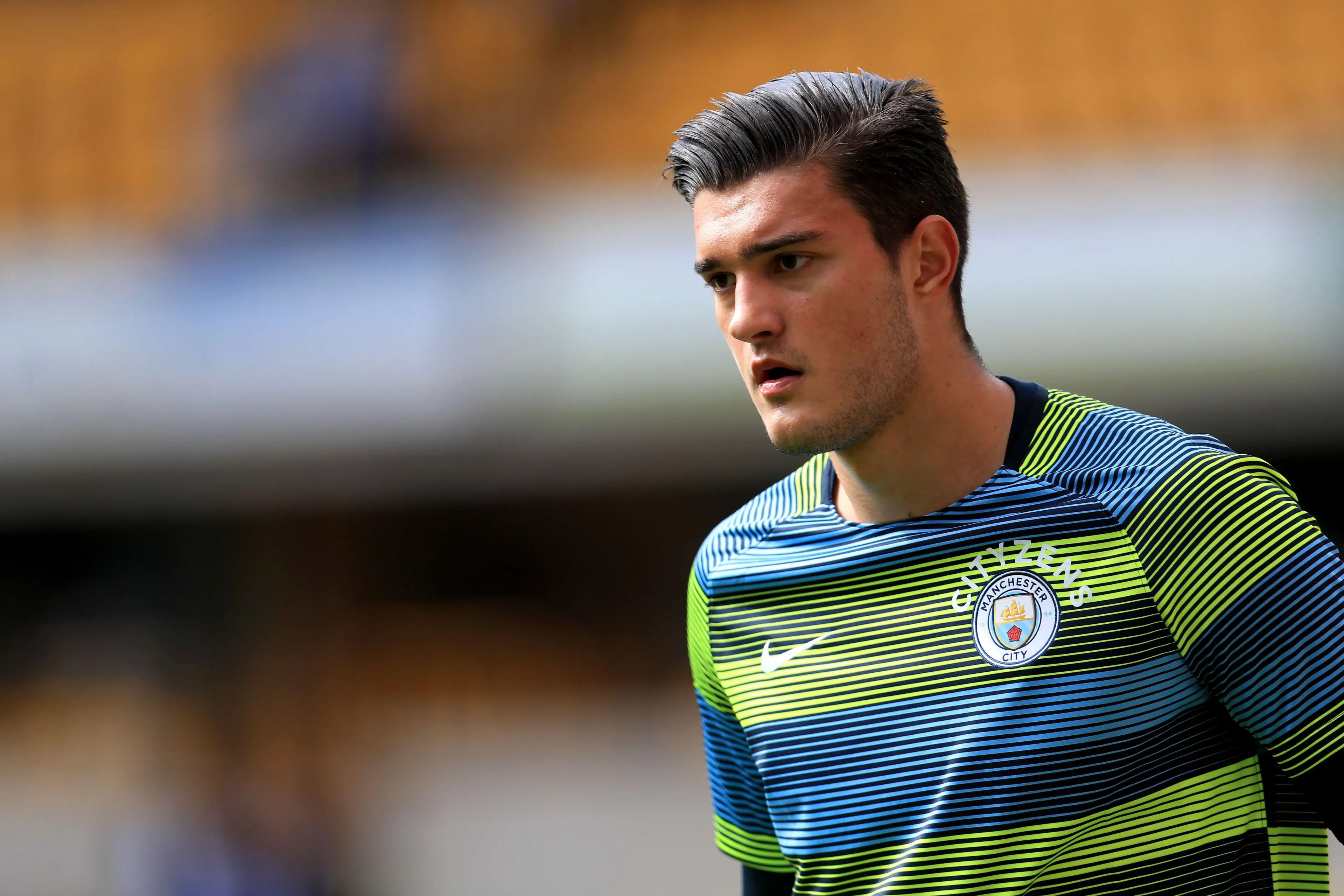 Arijanet Muric in action for Manchester City. PA Images / Alamy