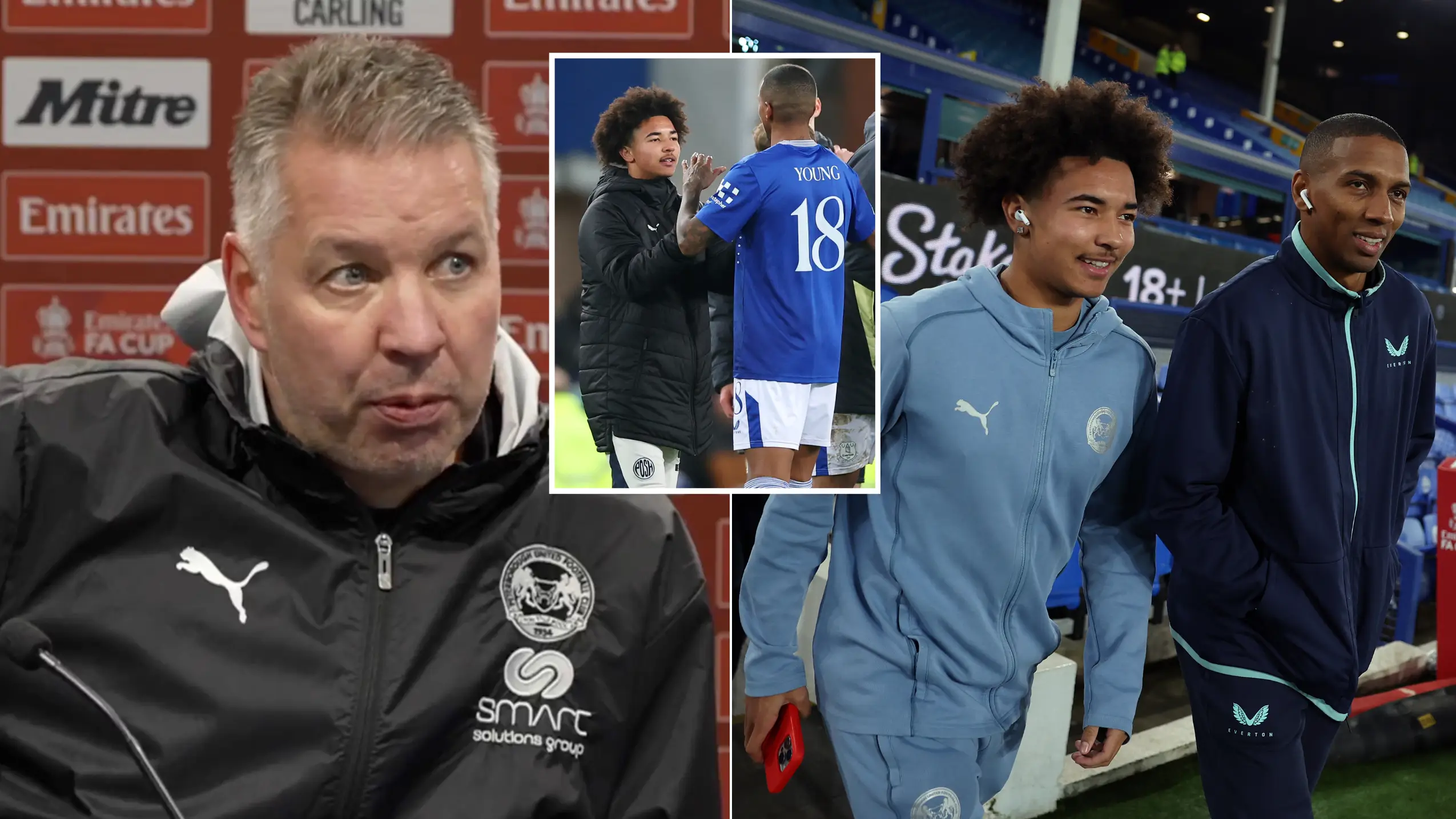 Darren Ferguson calls Everton player ‘bang out of order’ for what he said to him after refusing to bring on Ashley Young’s son