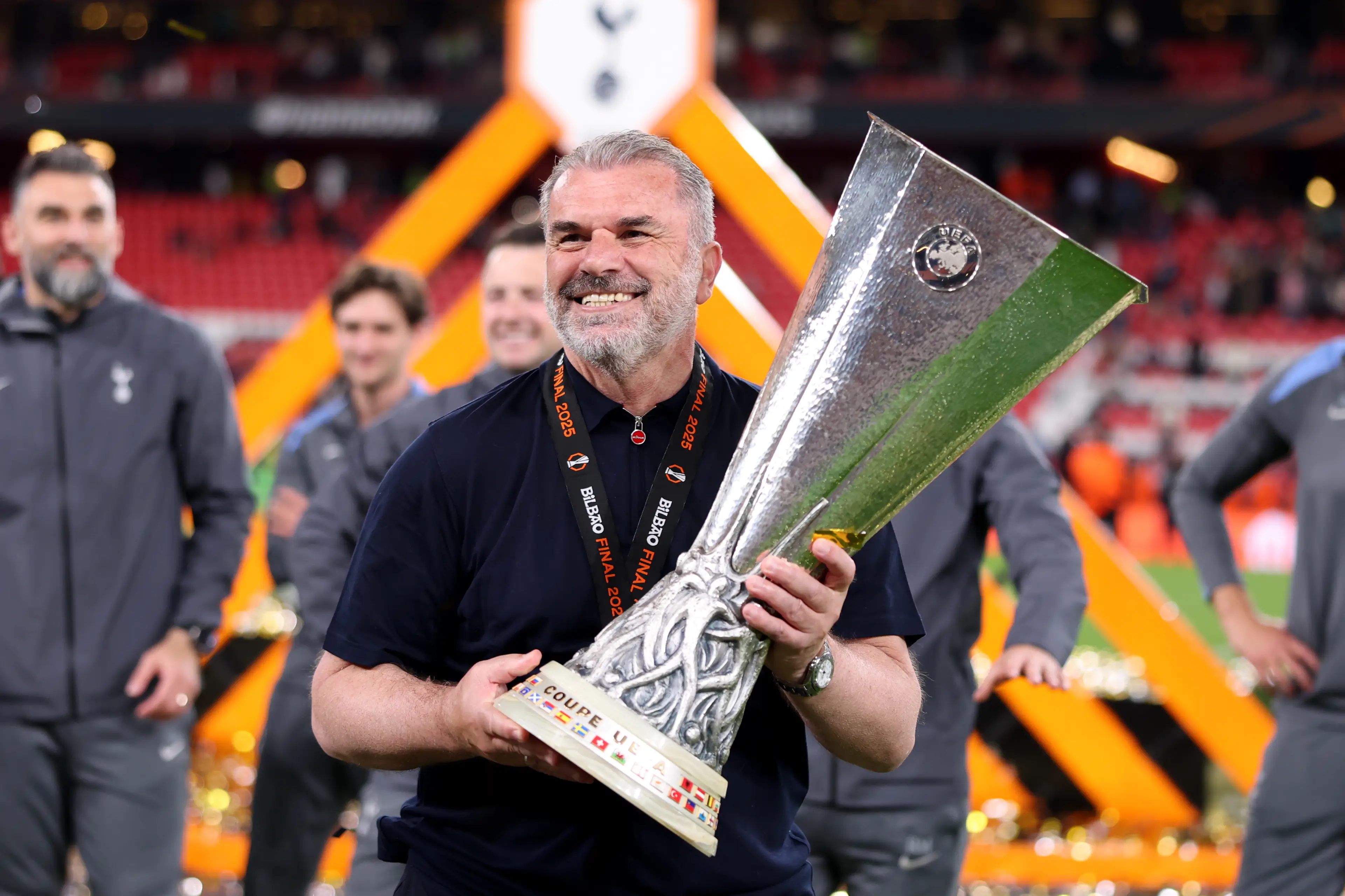 Ange Postecoglou won the Europa League for Spurs (Image: Getty)