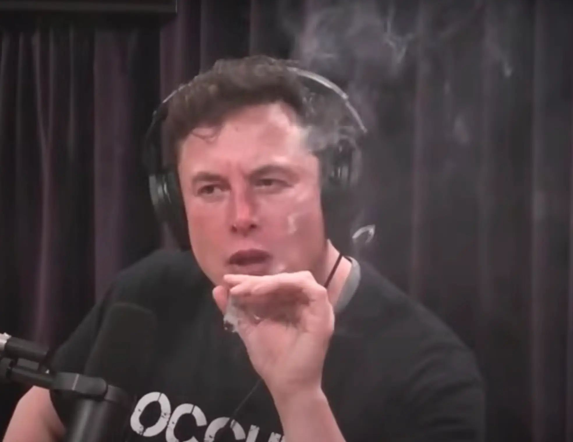 Musk smoked weed on the Joe Rogan podcast (Image: YouTube/JRE)
