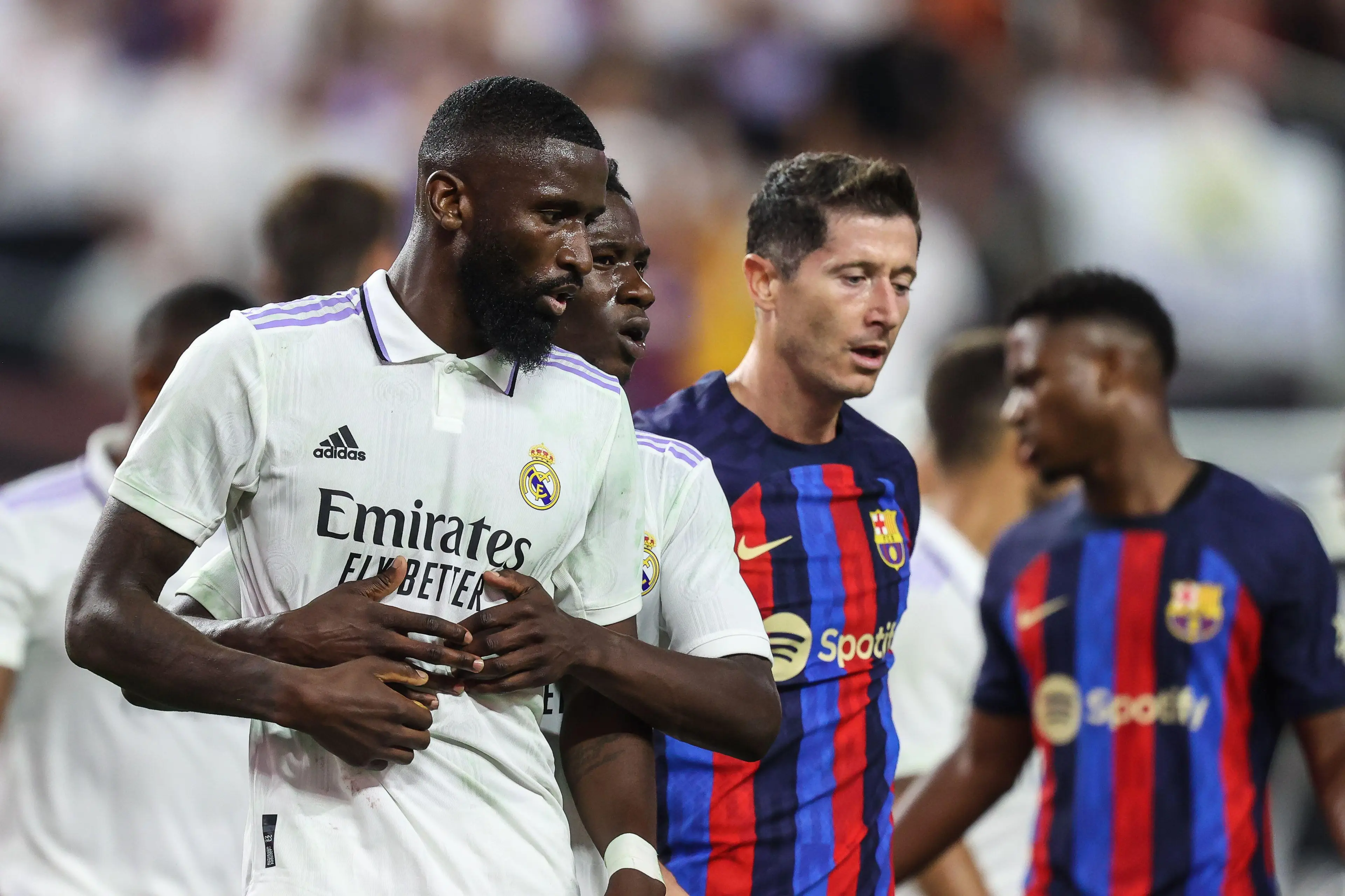 He played 45 minutes as Madrid were beaten 1-0 by Barcelona (Image: Alamy)