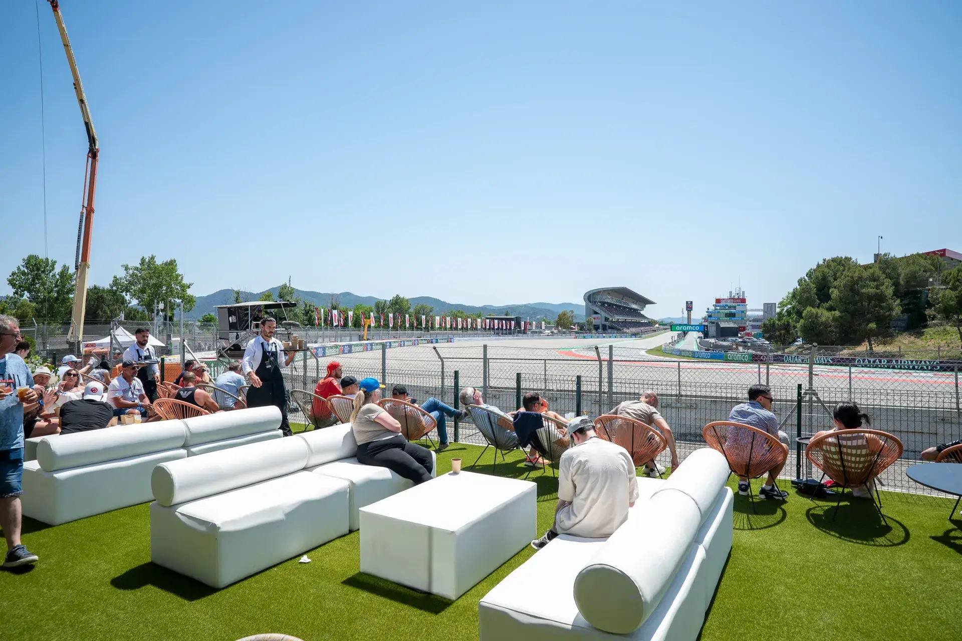 The Garden Club view at the Circuit de Barcelona-Catalunya (barcelonacircuithospitality.com)