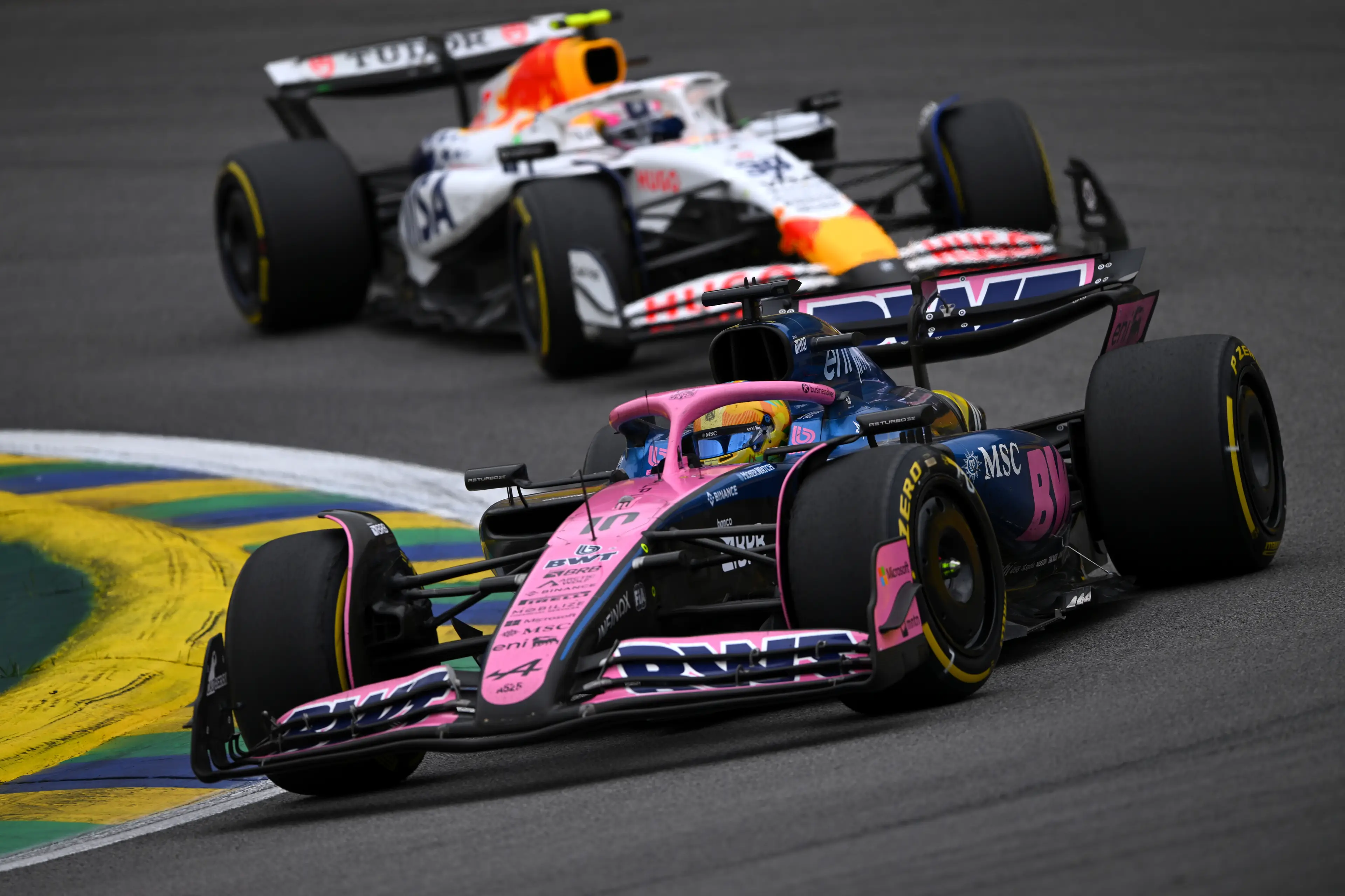 Pierre Gasly driving for Alpine at the Brazilian Grand Prix (Image: Getty)
