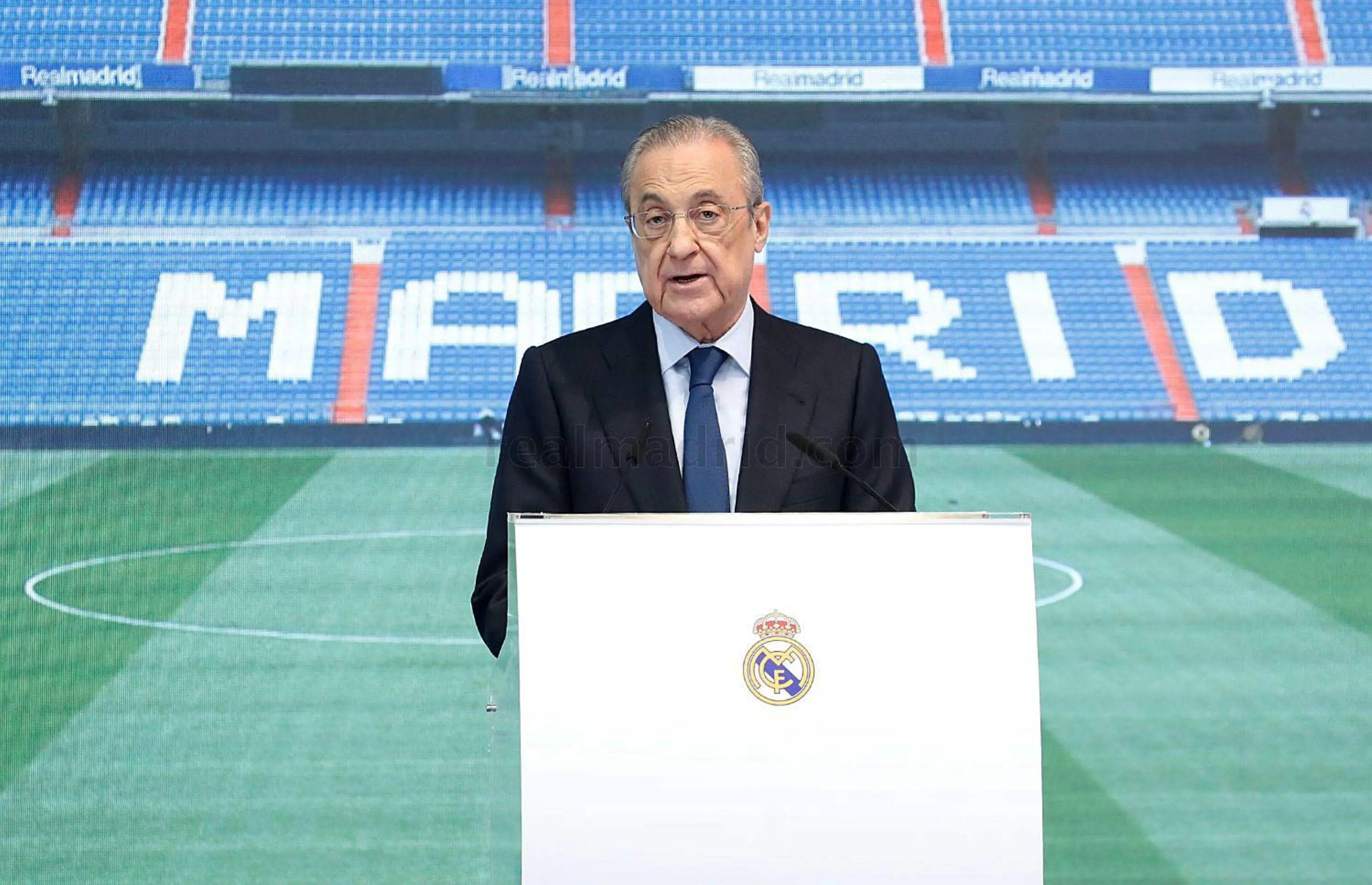 Benzema has held talks with Madrid president Florentino Perez over his future (Image: Alamy)