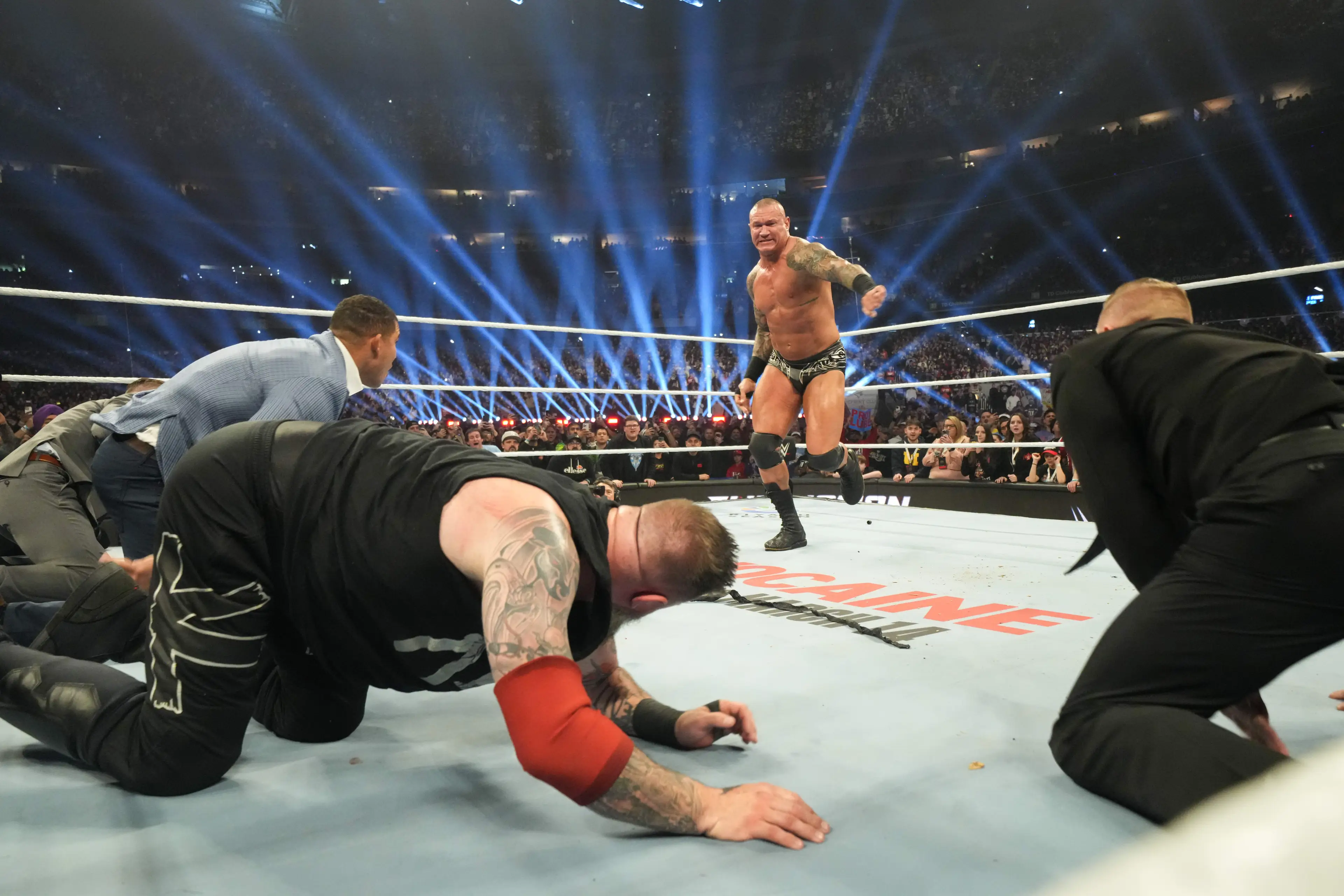 Randy Orton's punt kick was banned. Image: Getty