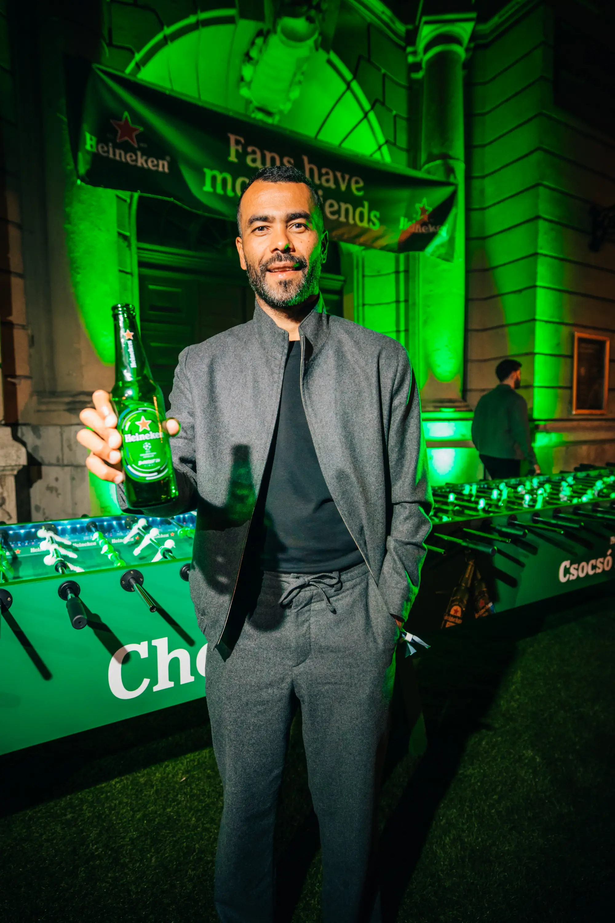 Ashley Cole was part of Heineken's 'Fans Have More Friends' campaign for the Champions League. Image: Heineken