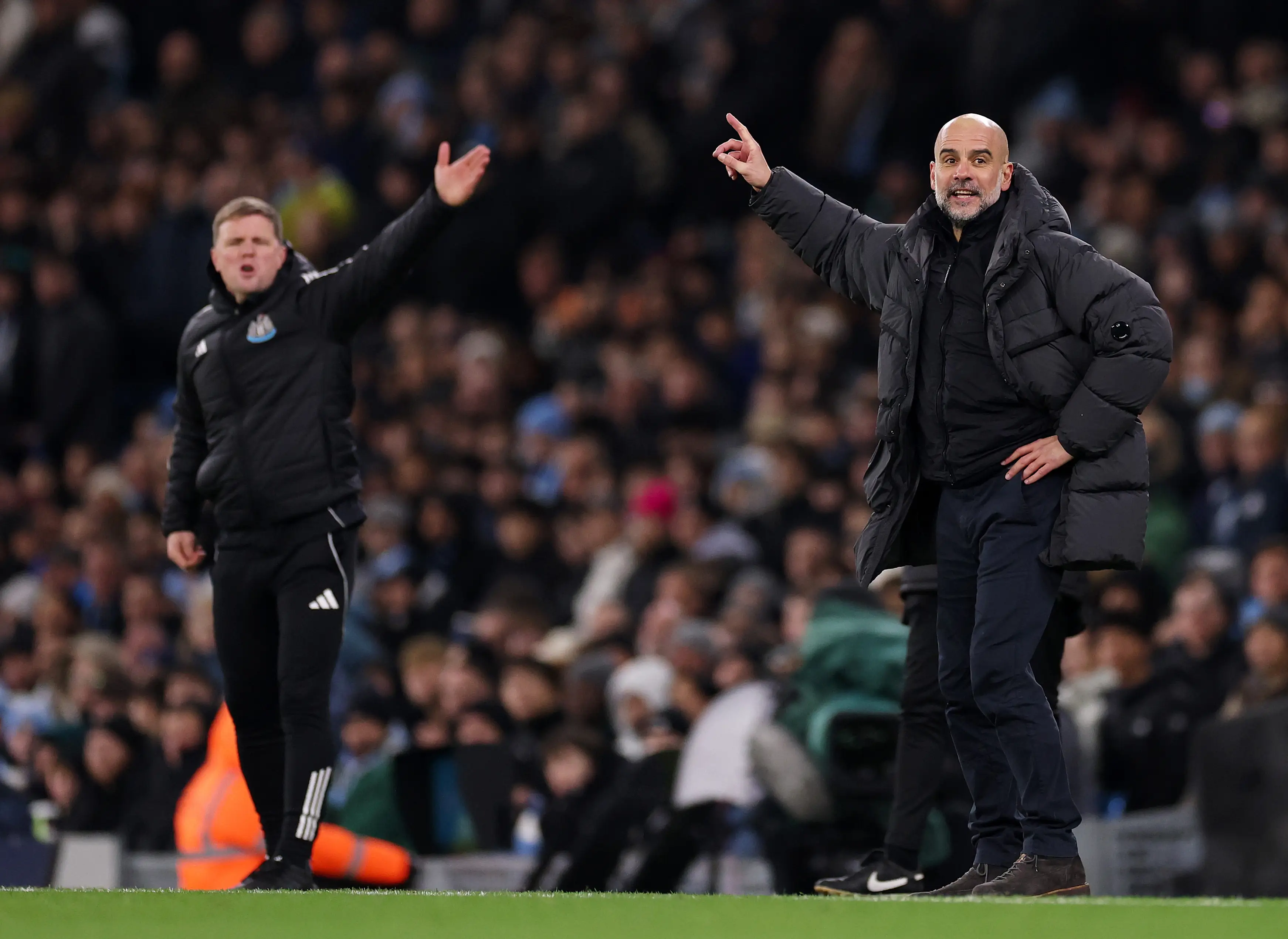 Howe's Newcastle were beaten 5-1 on aggregate in the Carabao Cup semi final. Image: Getty