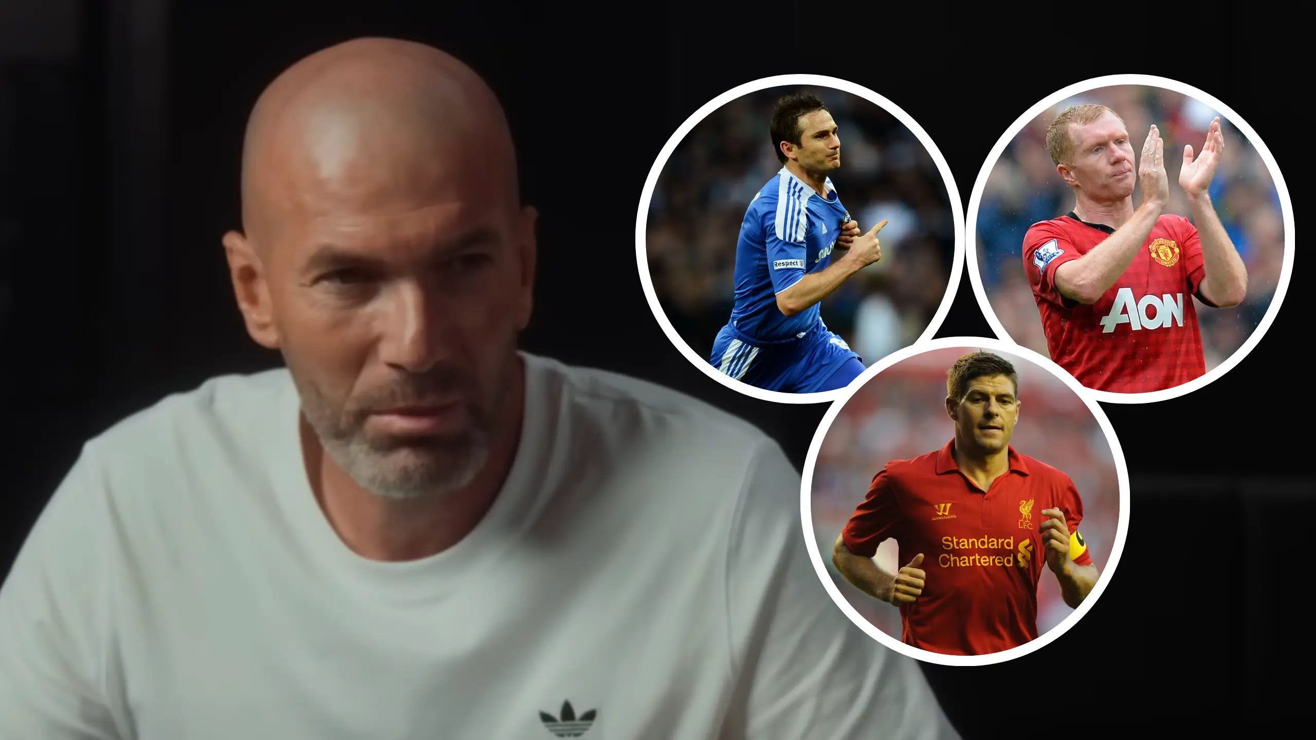 Zinedine Zidane didn't hesitate when revealing who out of Paul Scholes, Steven Gerrard and Frank Lampard he regrets not playing with