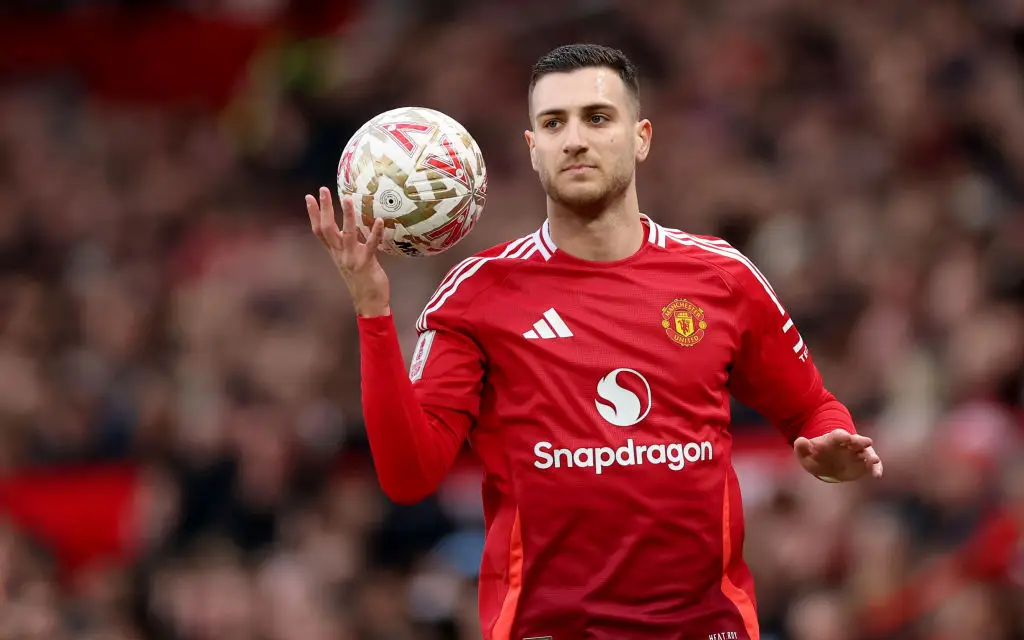 Diogo Dalot has been called out by United legend Paul Scholes for his performance during the Europa League clash with Real Sociedad. (Image: Getty)