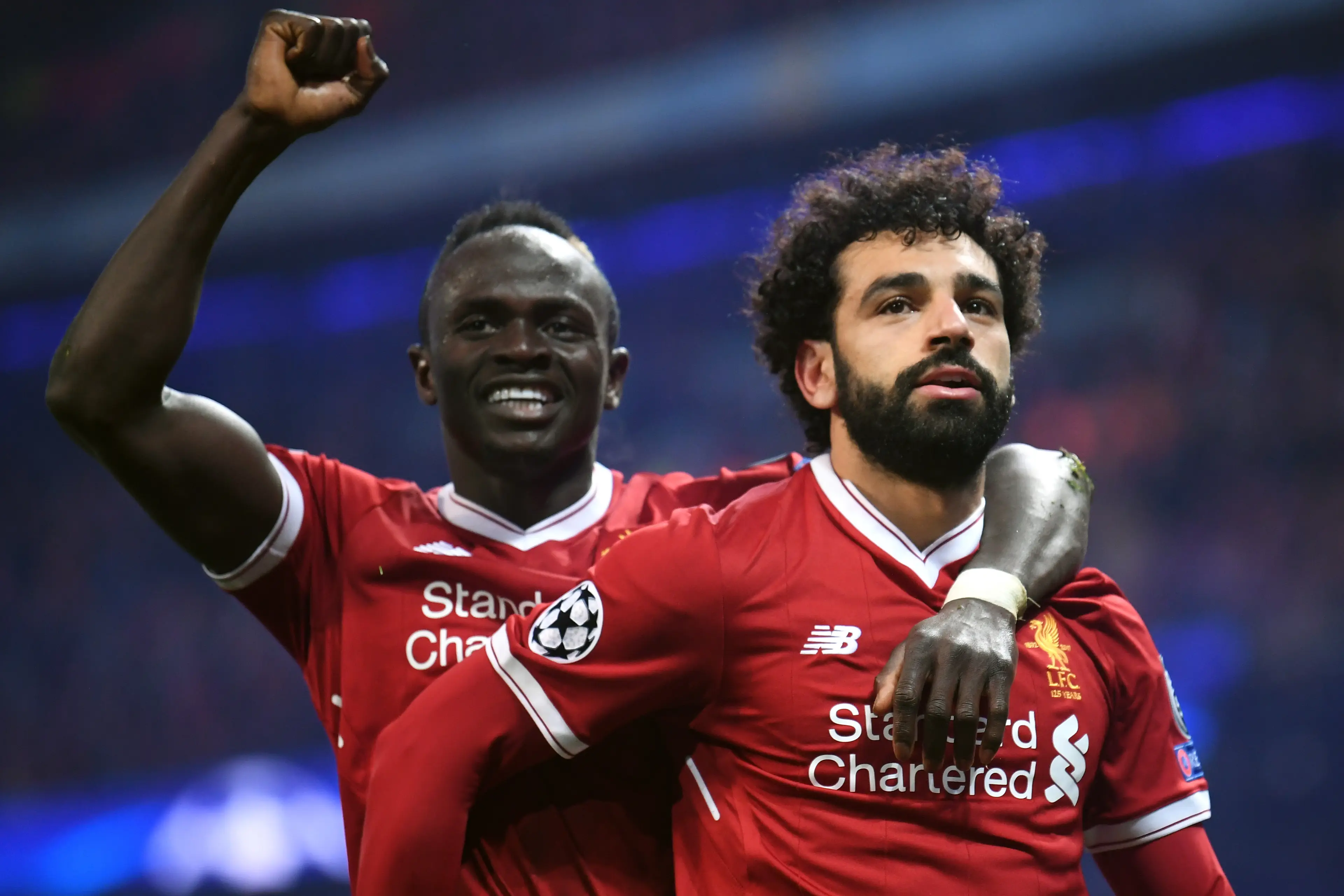 Mohamed Salah and Sadio Mane celebrate a Liverpool goal. Image: Getty 