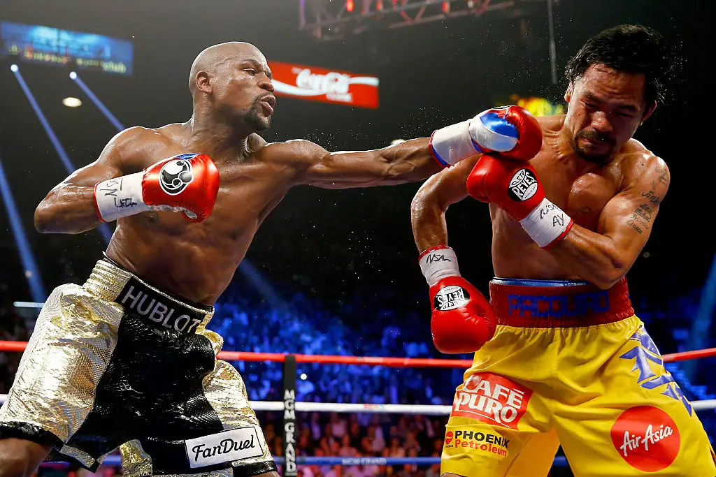 Mayweather and Pacquiao are set to rematch over a decade after their first bout. (Image: Al Bello/Getty Images)