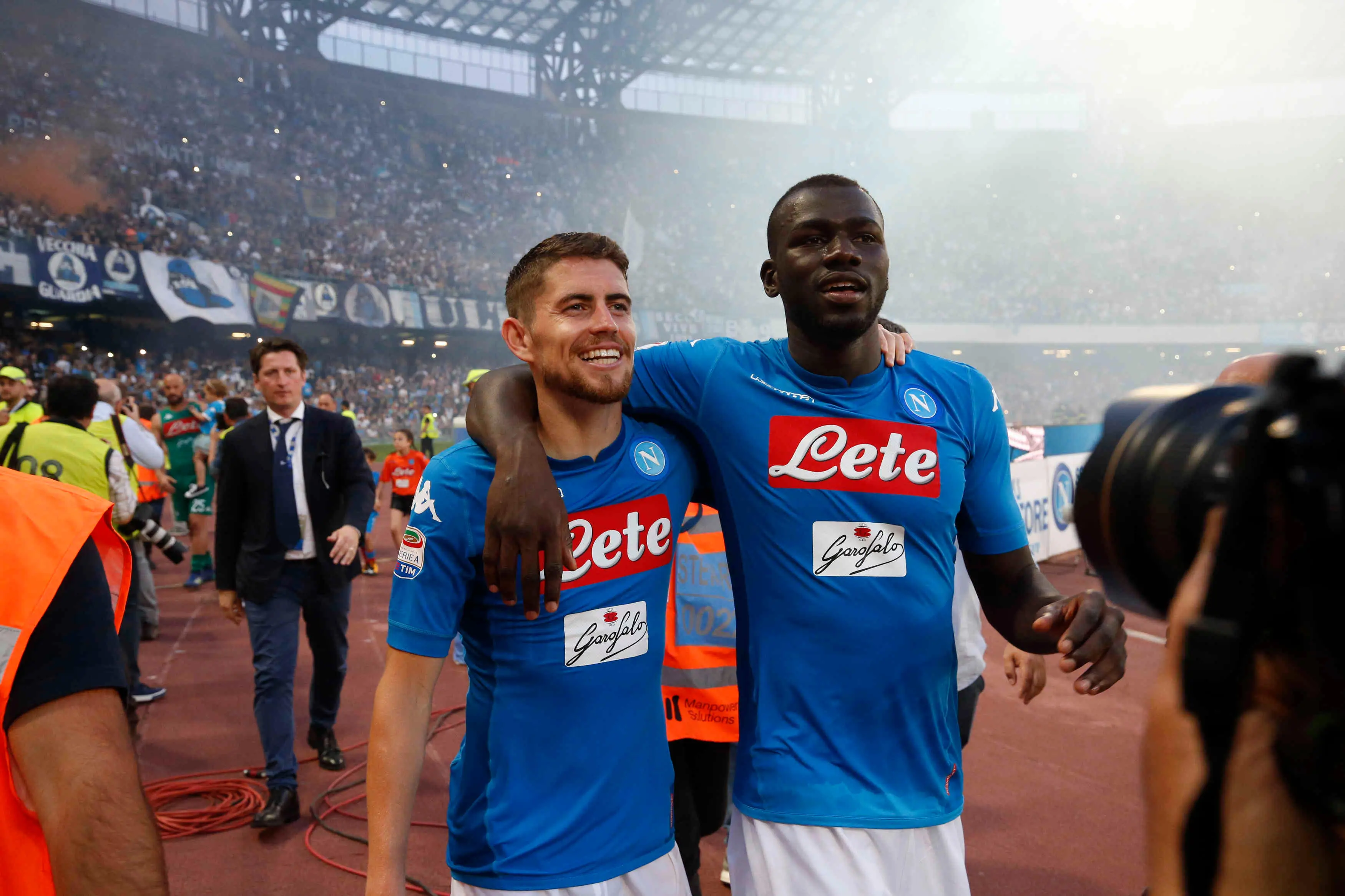 Jorginho and Kalidou Koulibaly for Napoli. (Alamy)