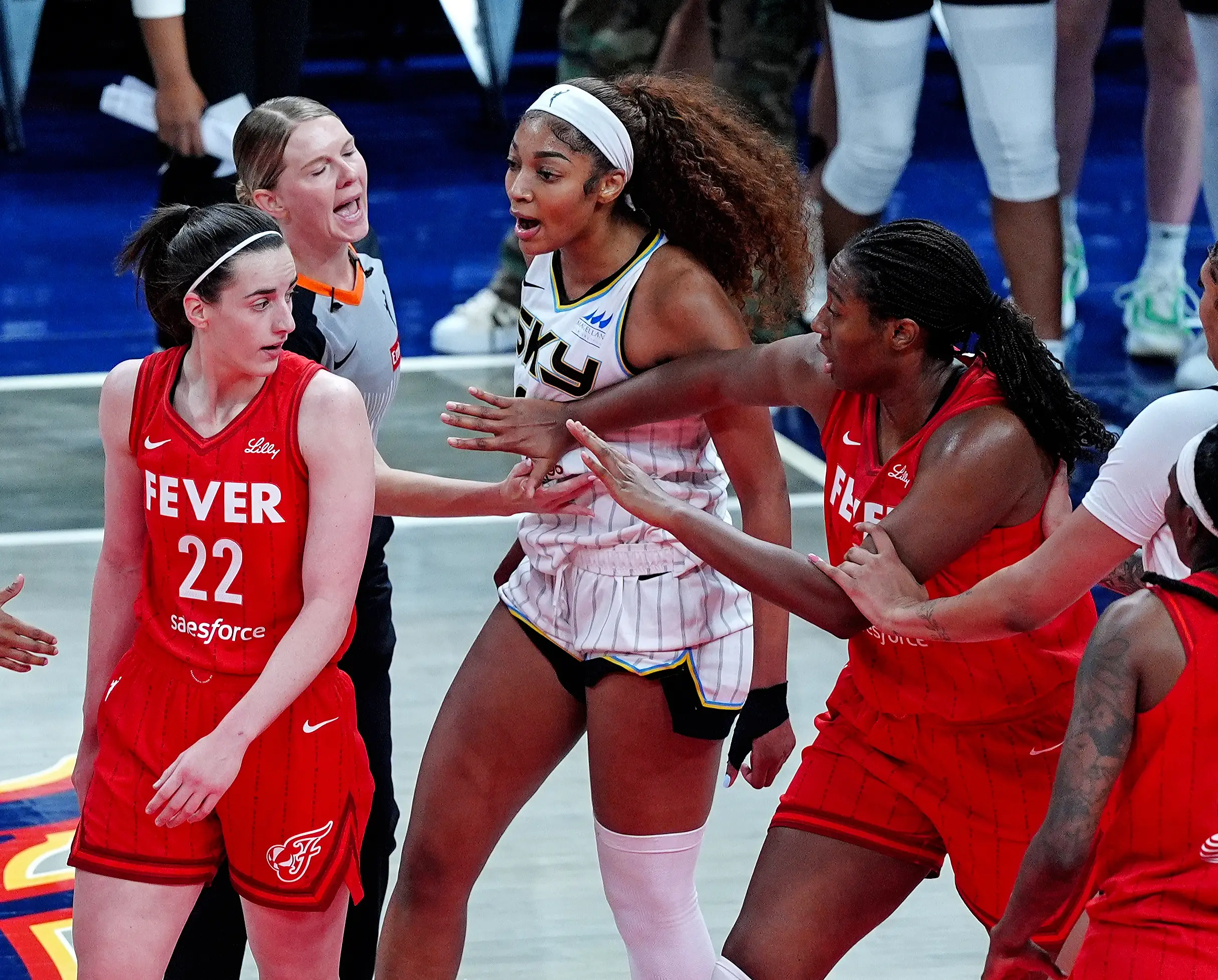 Caitlin Clark and Angel Reese enjoy a fierce rivalry on the basketball court (Image: Getty)