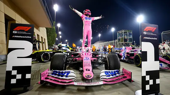 Sergio Perez won his first F1 race in 2020 (Image: Getty)