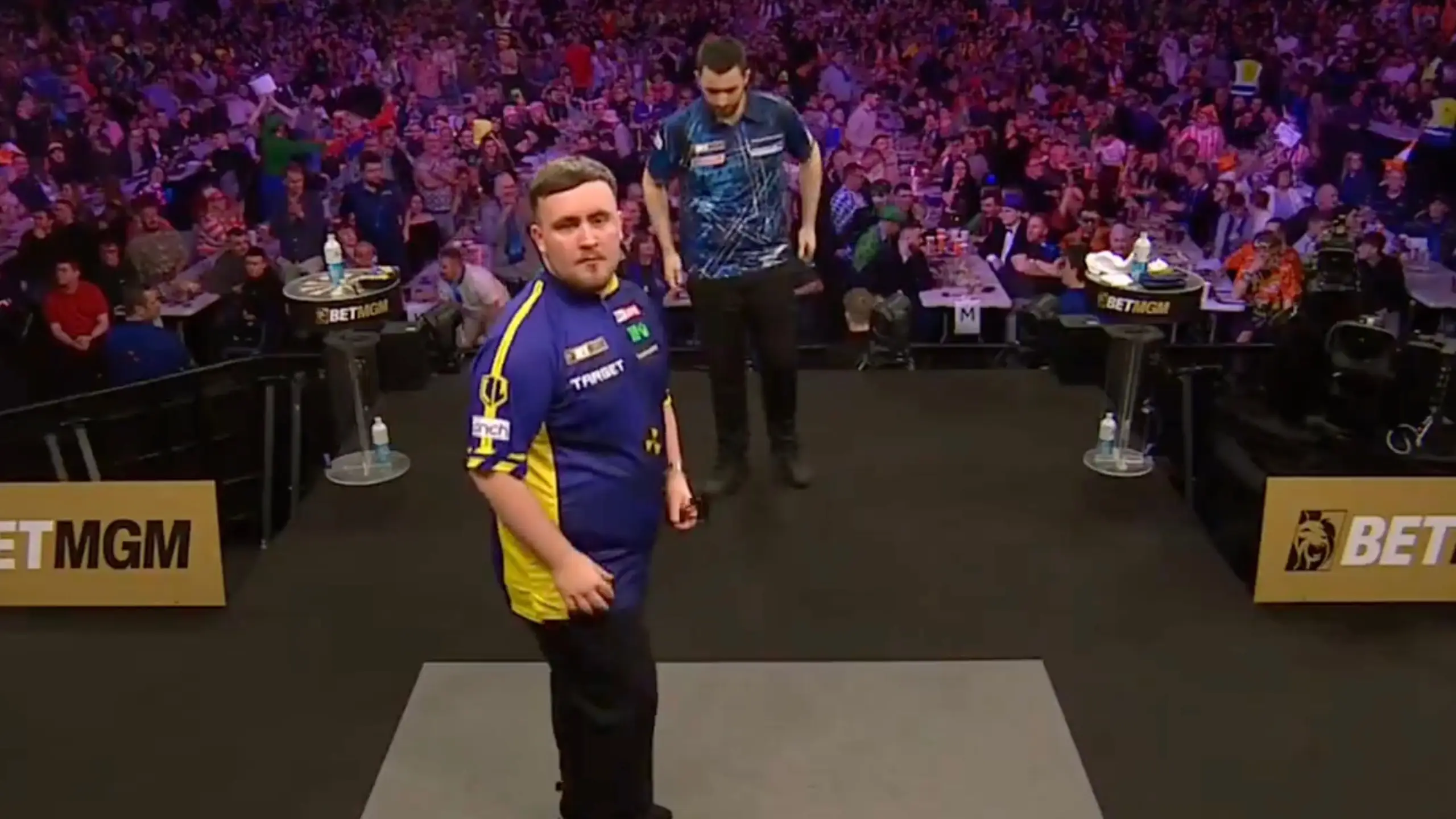 Fans overshadowed the Premier League darts final between Luke Littler and Luke Humphries. Image: Getty