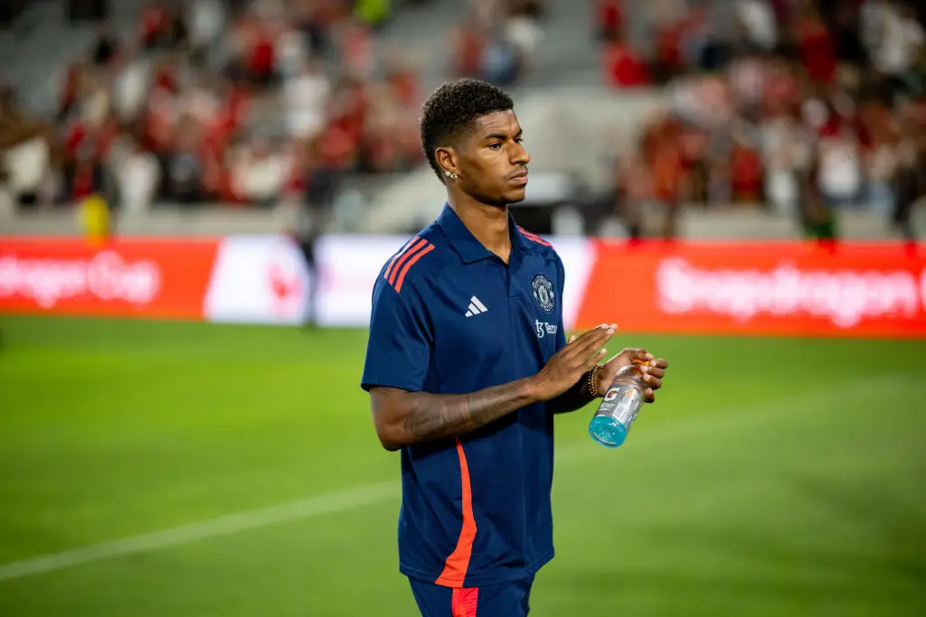 Marcus Rashford pictured on Manchester United's pre-season tour -