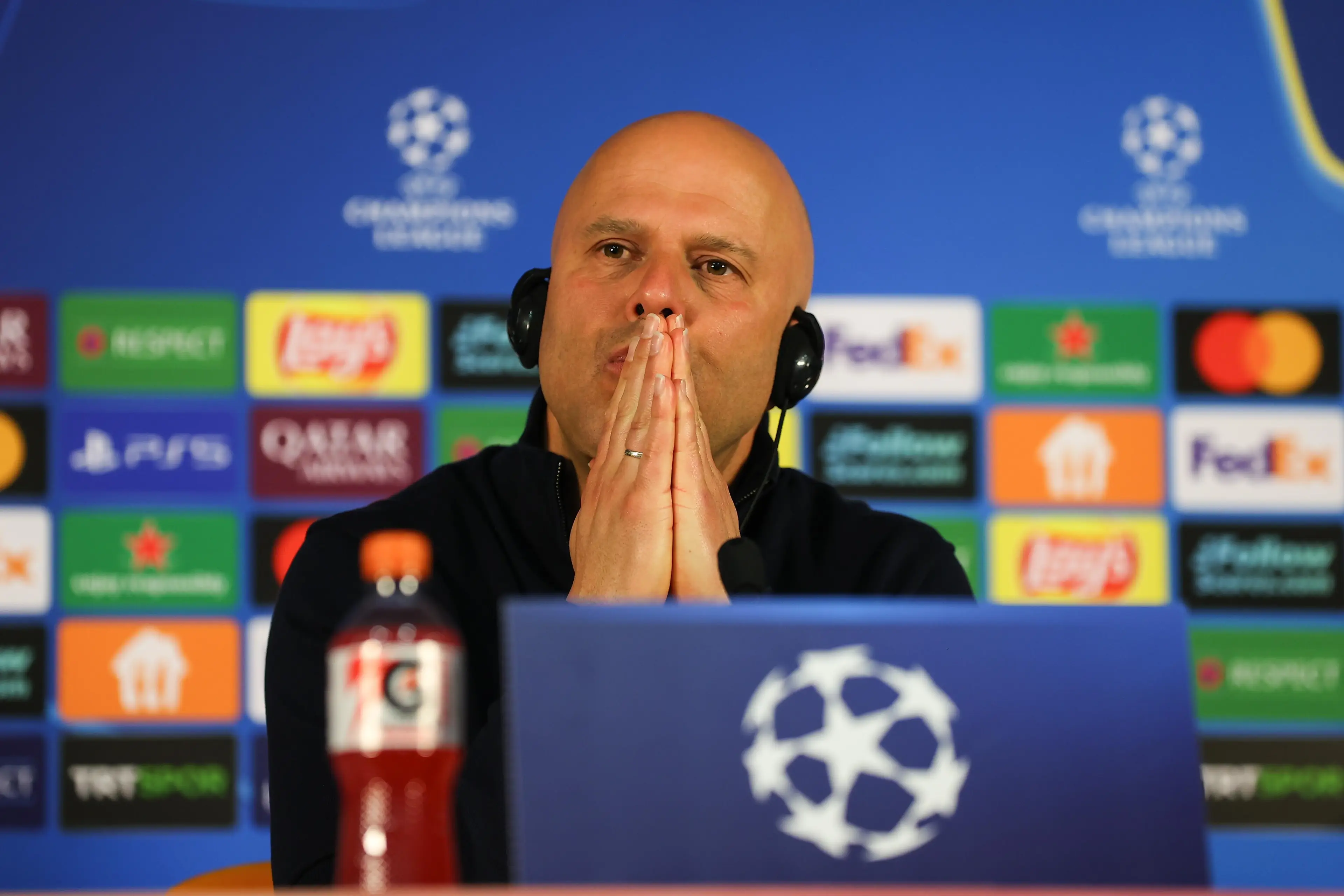 Arne Slot lost his 100th game in charge of Liverpool. Image: Getty