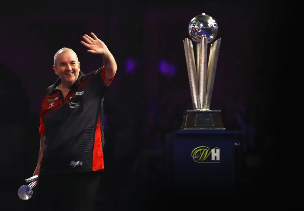 Phil Taylor is widely regarded as the greatest darts player of all time. (Image: Getty)