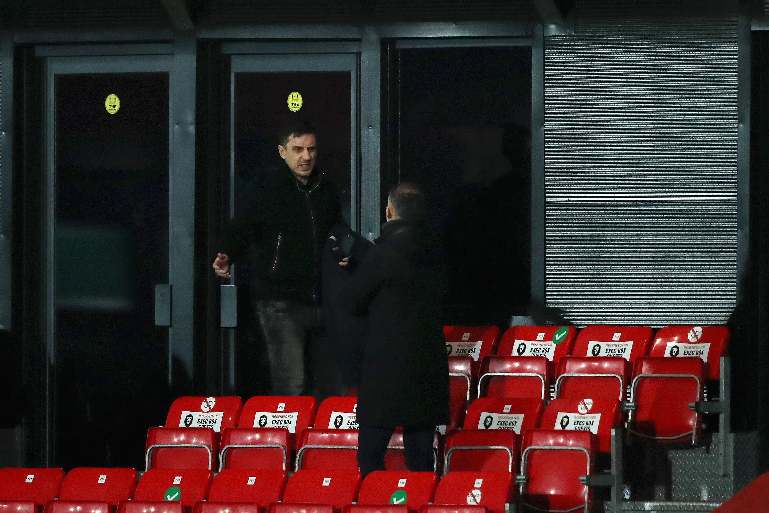 Gary Neville and David Beckham parted company with 17 players. Image: Getty