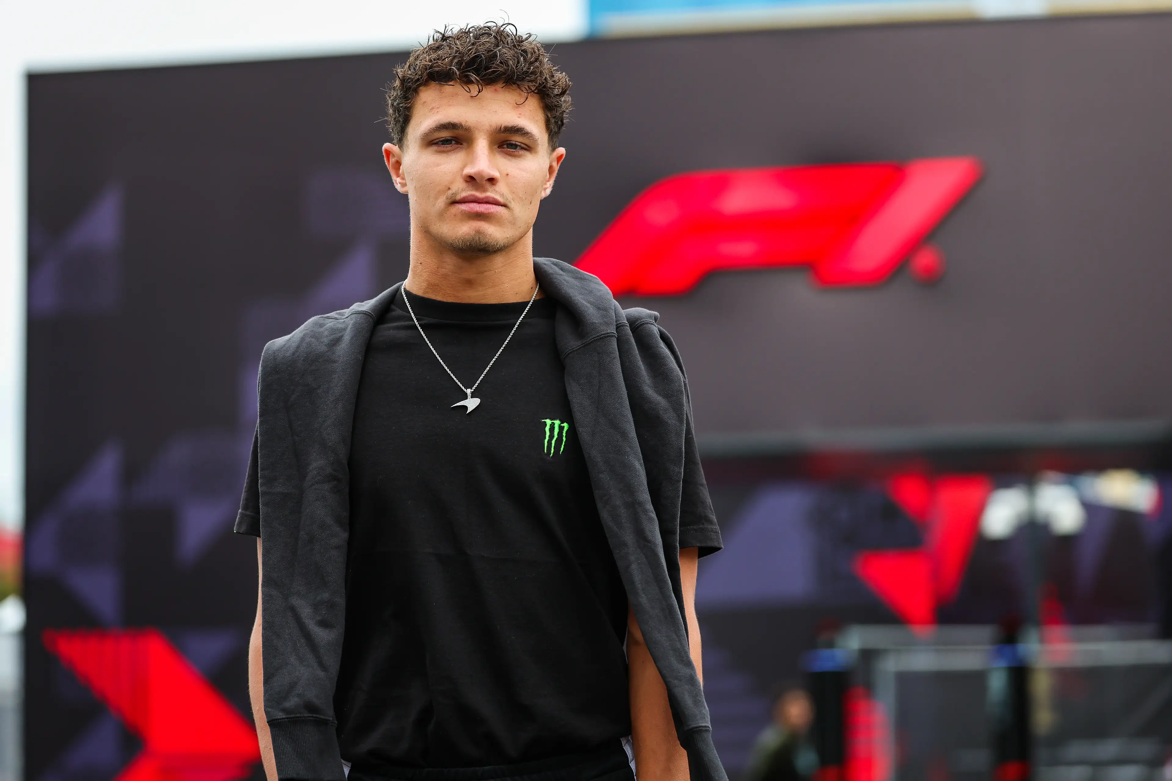Lando Norris arrives in Baku. Image: Kym Illman / Contributor via Getty