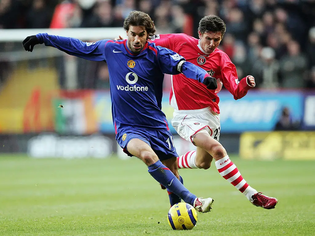 Ruud van Nistelrooy in action for Man Utd in 2005 (Credit:Getty)