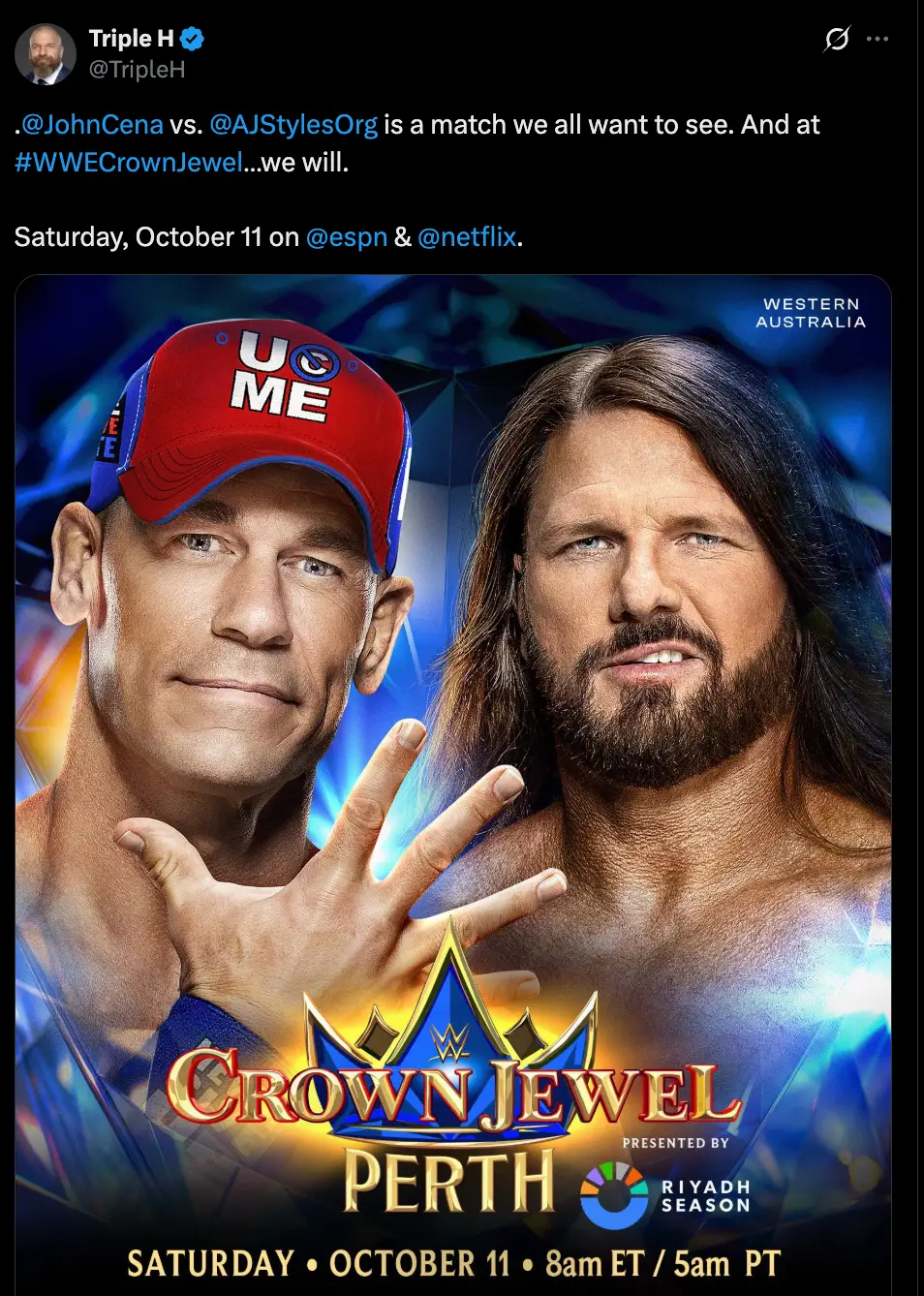 Image: Twitter/@TripleH