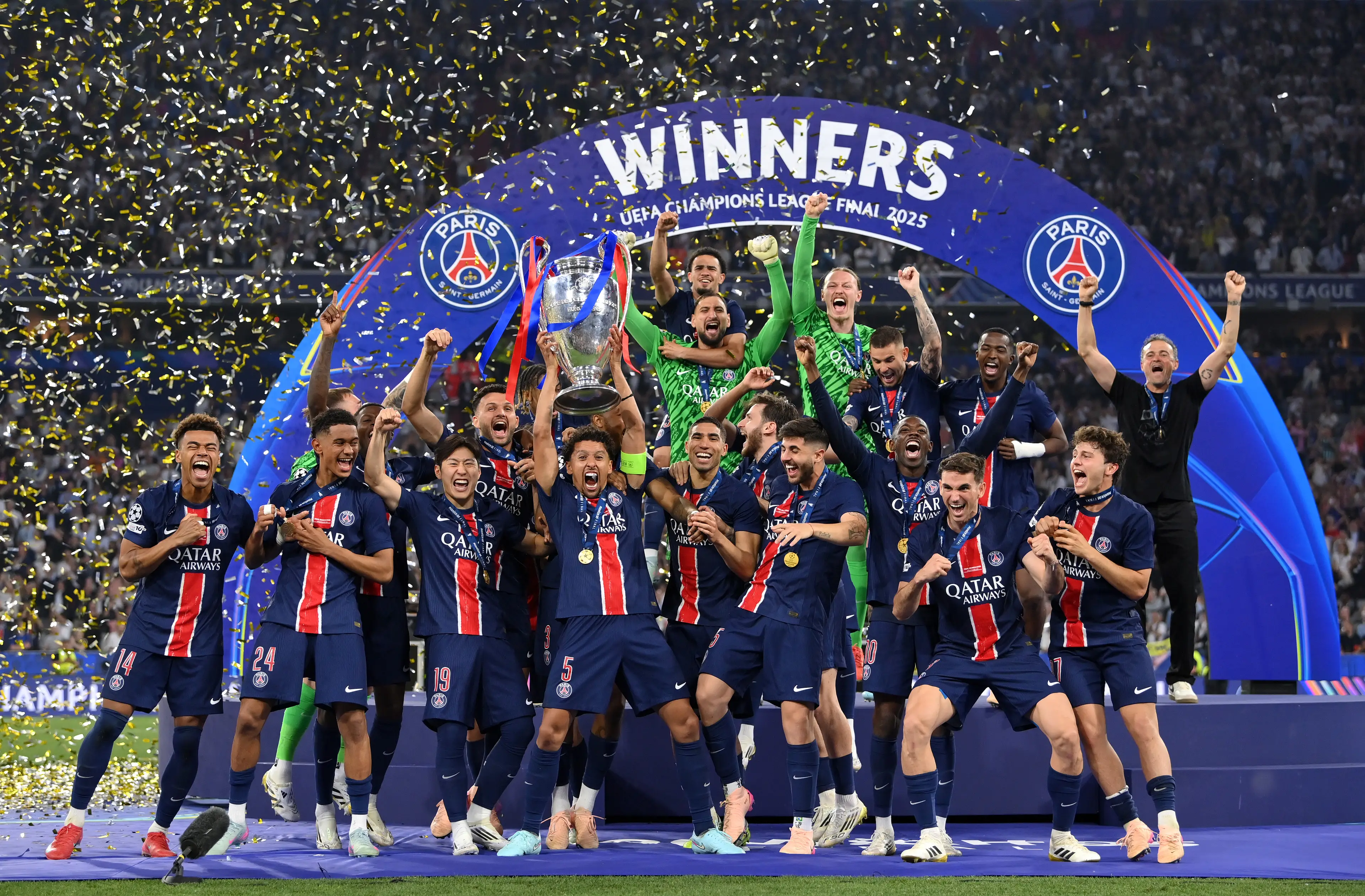 Paris Saint-Germain have qualified for the 2029 Club World Cup after winning last season's Champions League. Image: Getty