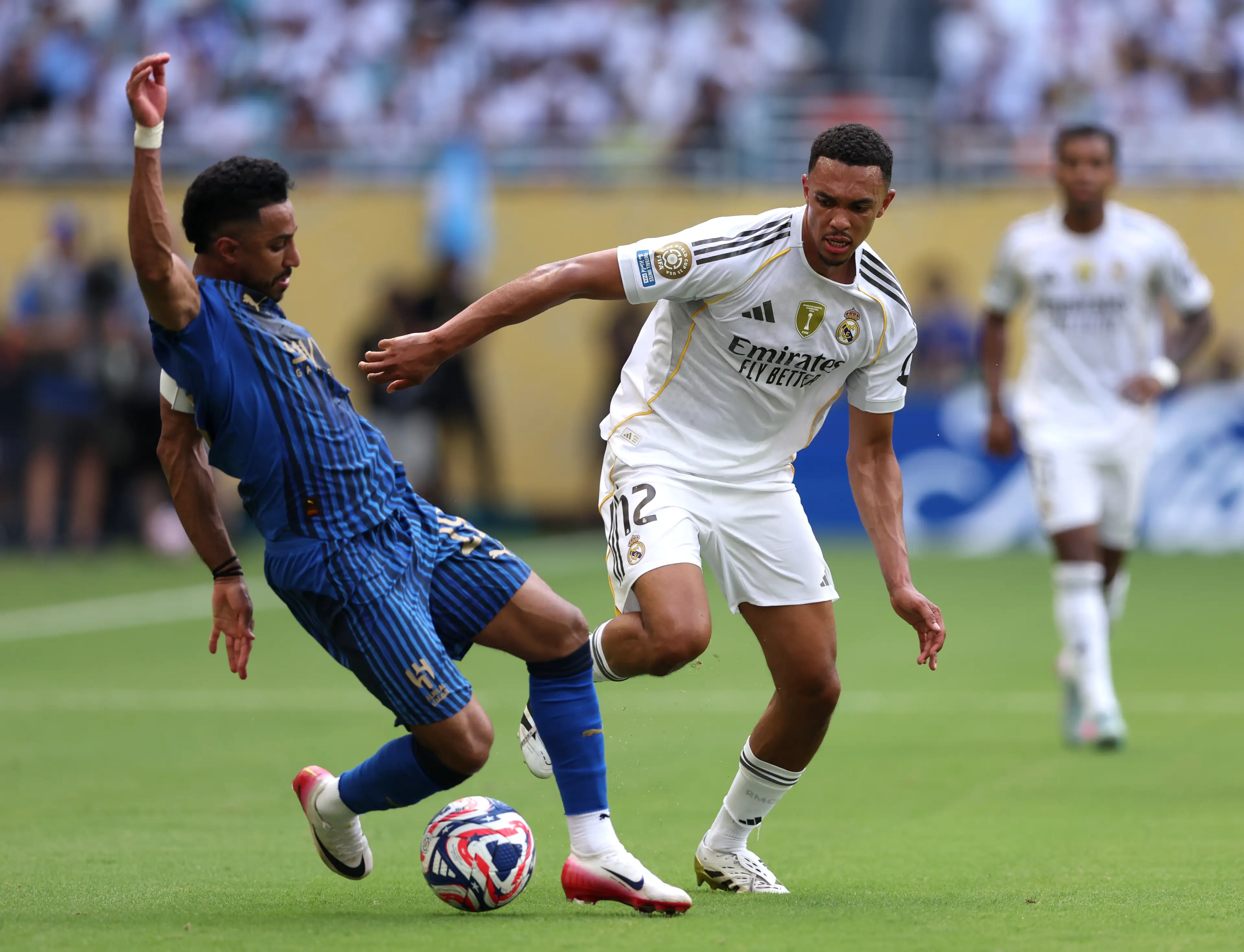 Trent Alexander-Arnold in action for Real Madrid at the Club World Cup. Image: Getty