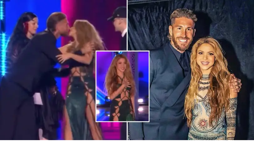 Sergio Ramos presents Shakira with award at Latin Grammys for her Gerard Pique 'diss track'