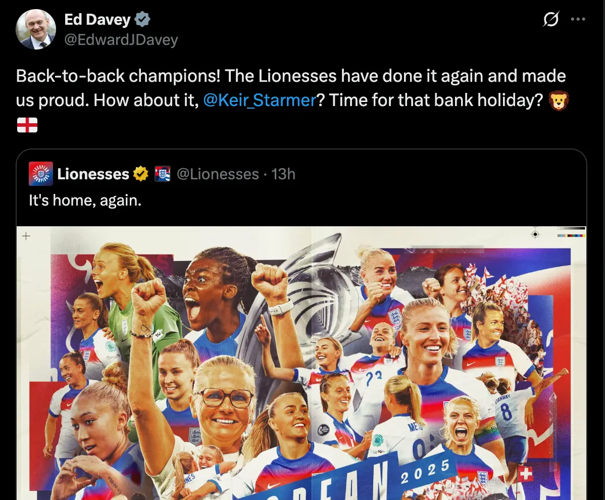 Image: Twitter/@EdwardJDavey