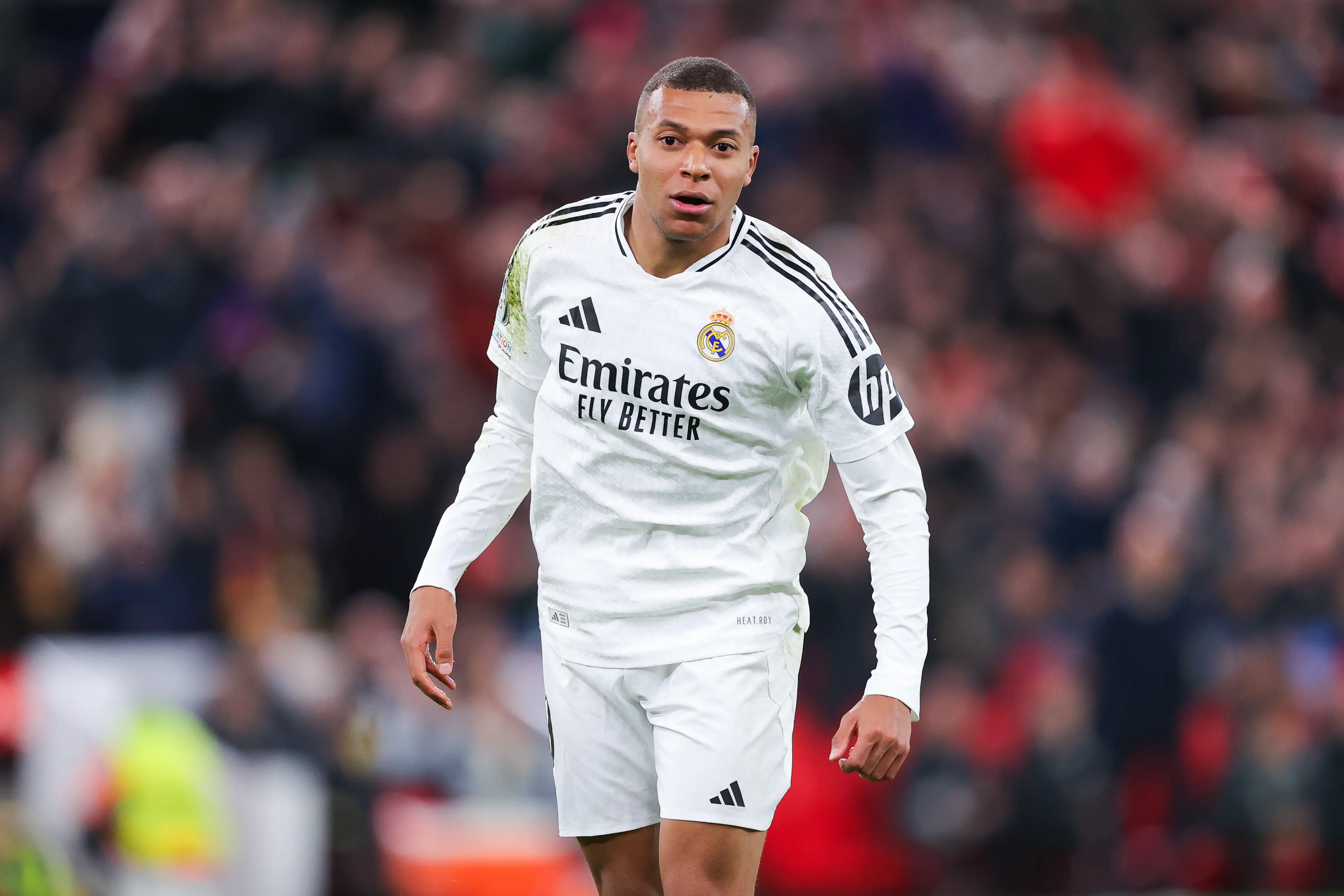 Kylian Mbappe had a night to forget at Anfield. Image: Getty