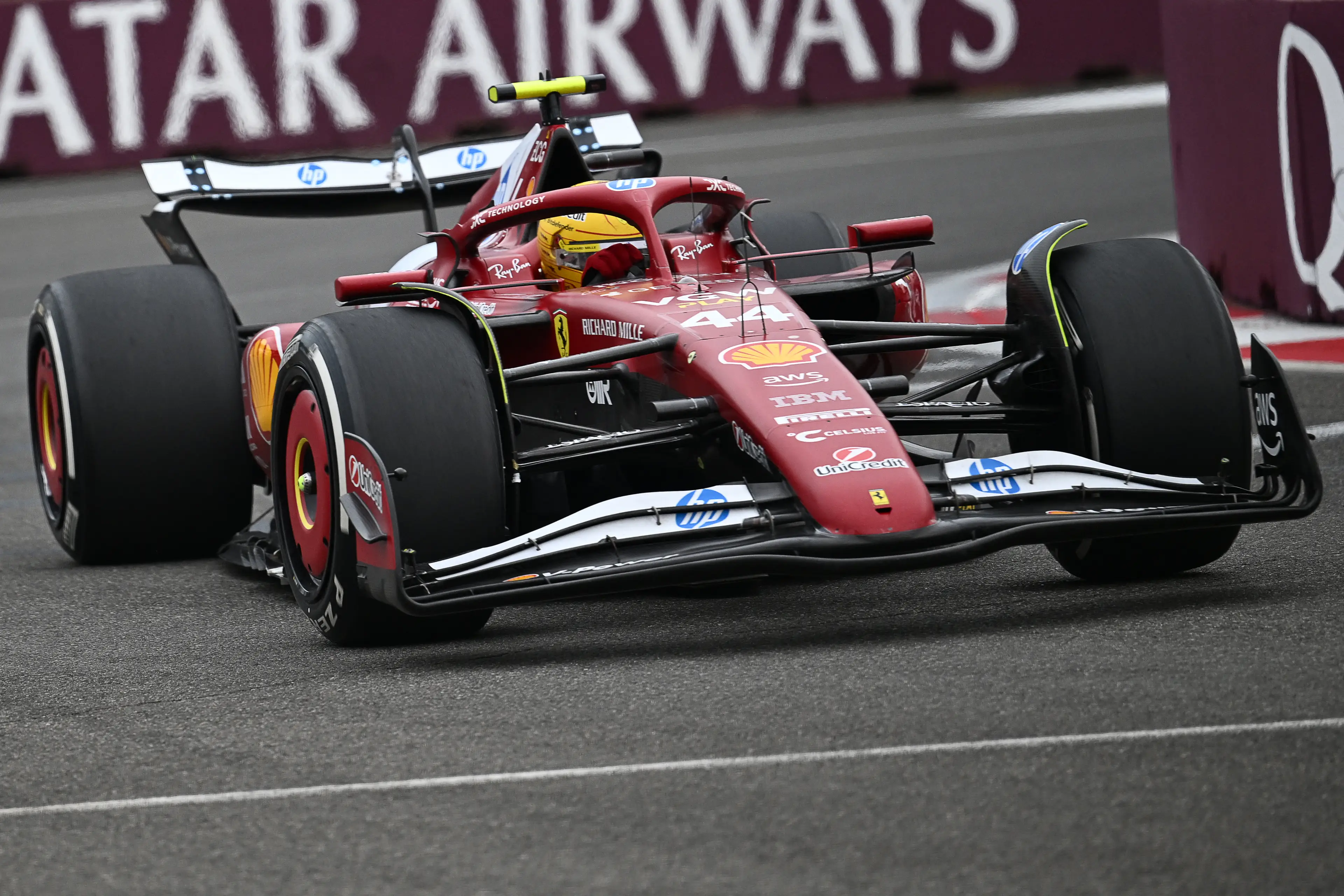 Lewis Hamilton finished 8th at the Azerbaijan Grand Prix. Image: Getty