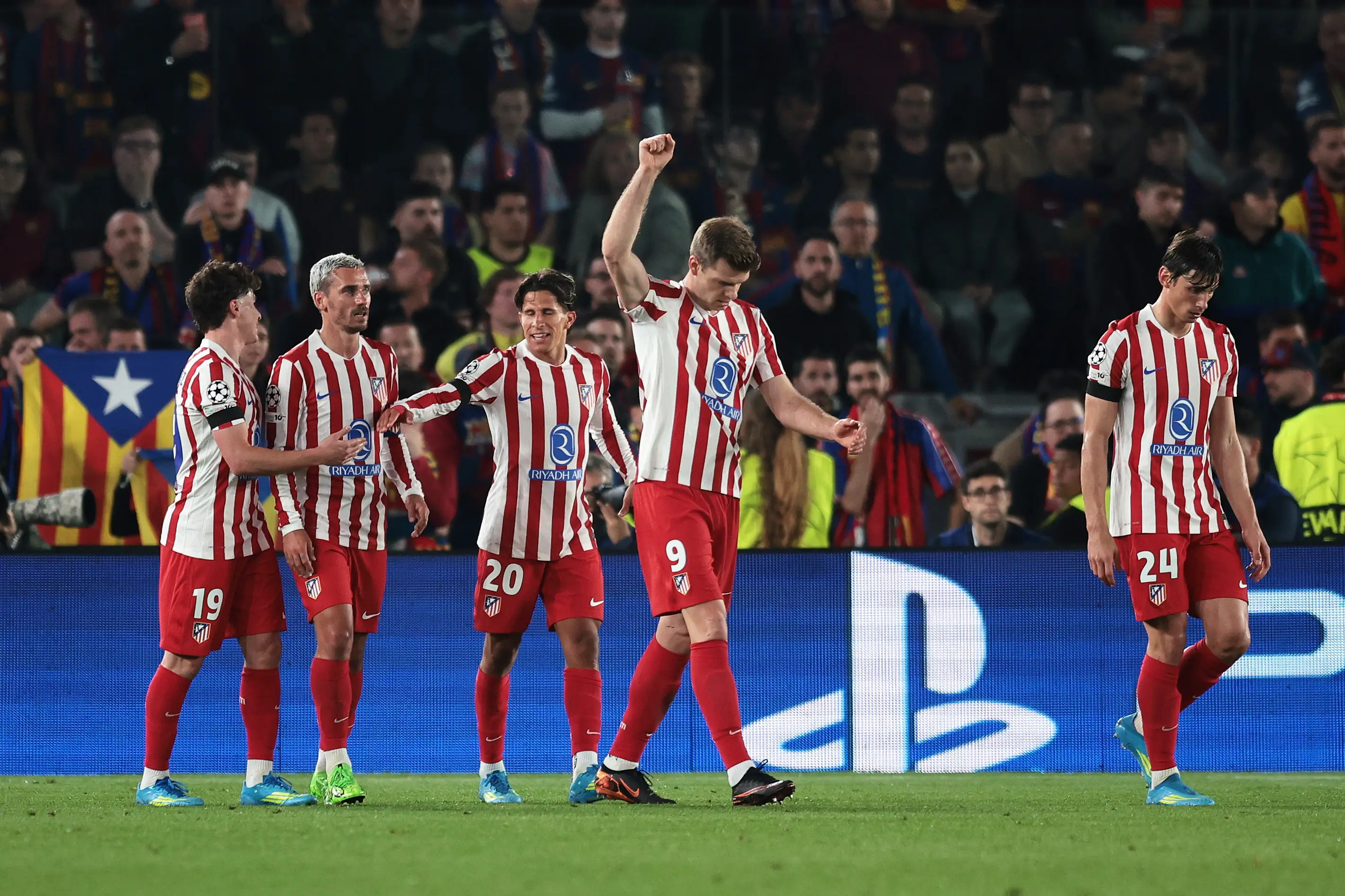 Alexander Sorloth of Atletico de Madrid celebrates scoring his team's second goal during the UEFA Champions League (Getty Images)