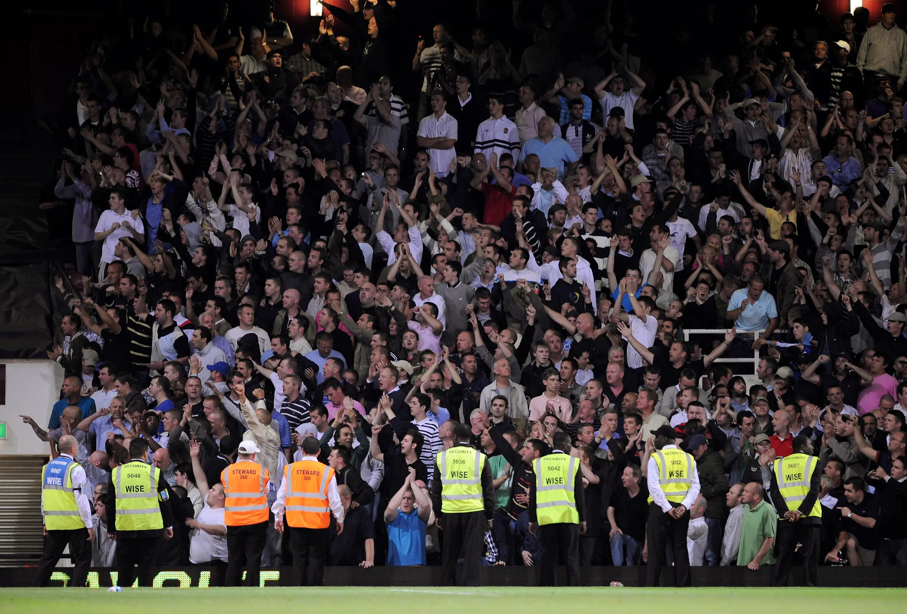 Millwall fans at West Ham United's Upton Park for a Carling Cup tie. Image: Getty 