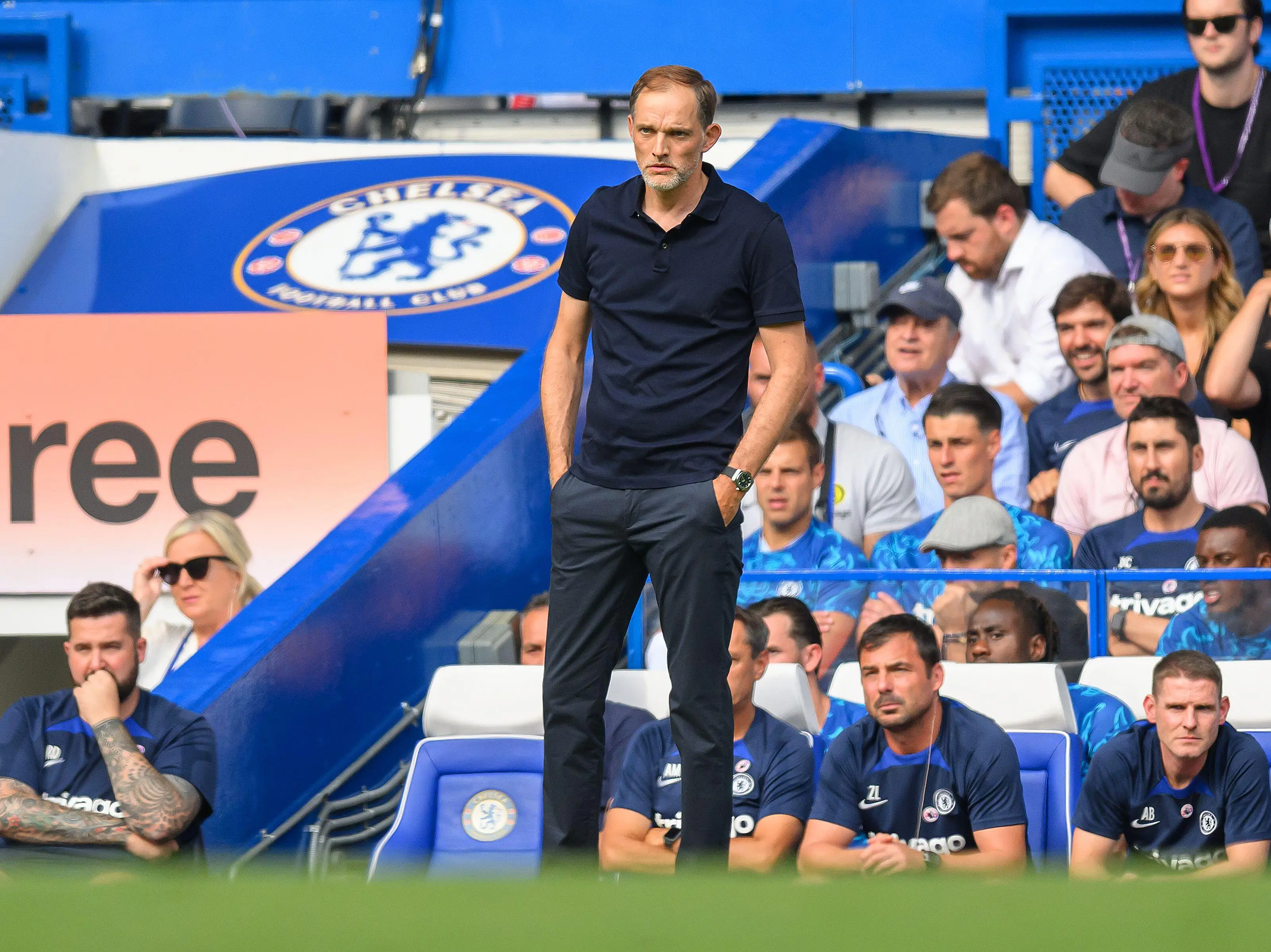 Thomas Tuchel at Stamford Bridge as Chelsea played Spurs. (Alamy)