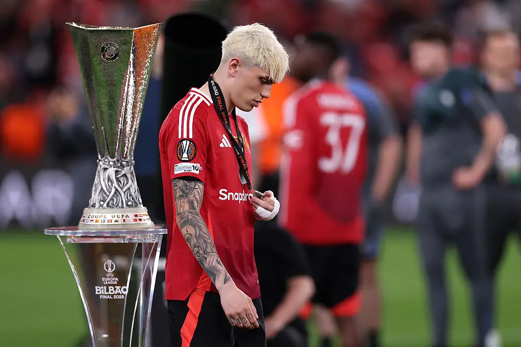 Alejandro Garnacho after the Europa League final (Credit:Getty)