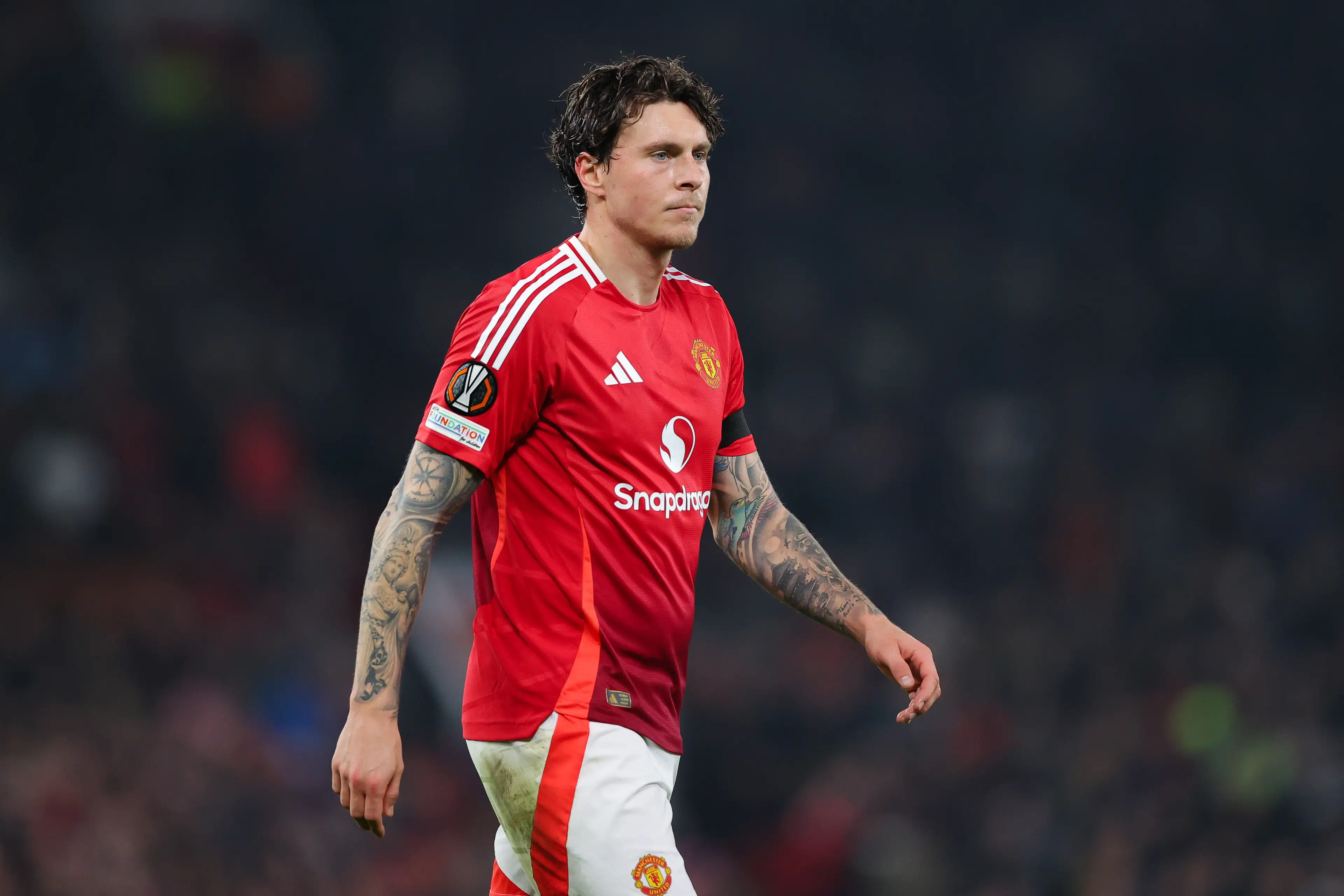 Victor Lindelof in action for Manchester United. Image: Getty