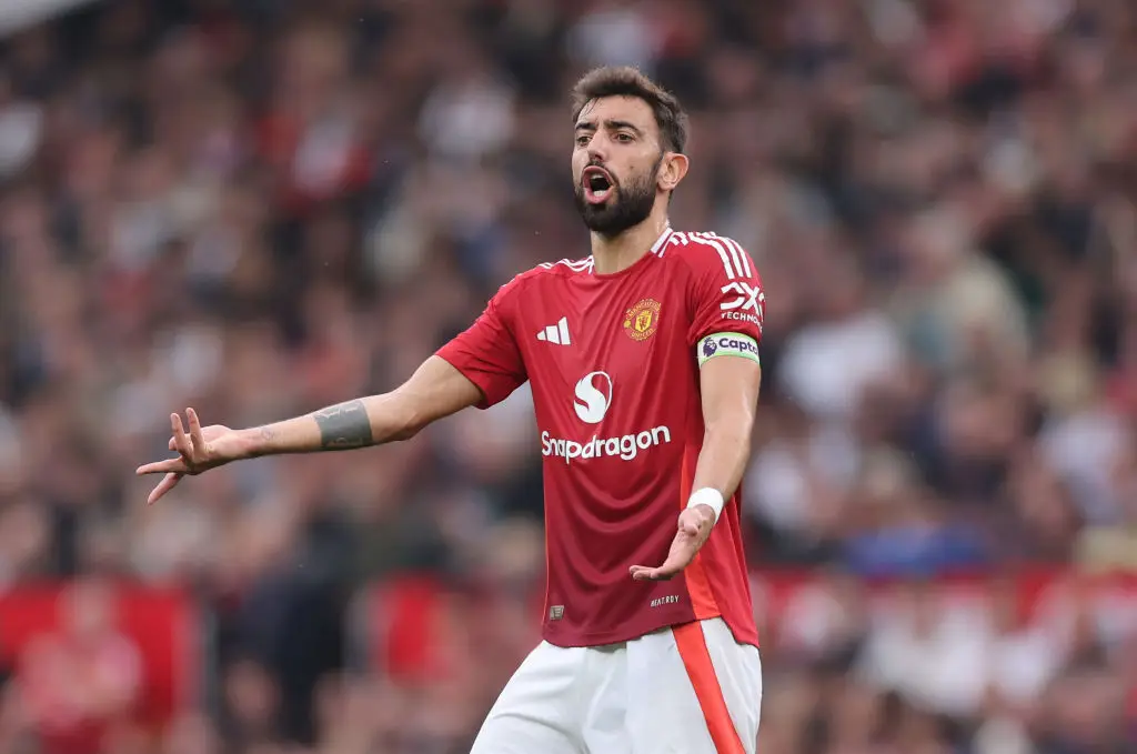 Bruno Fernandes failed to impress as Liverpool thrashed Manchester United 3-0 at Old Trafford on Sunday. (Image: Getty)