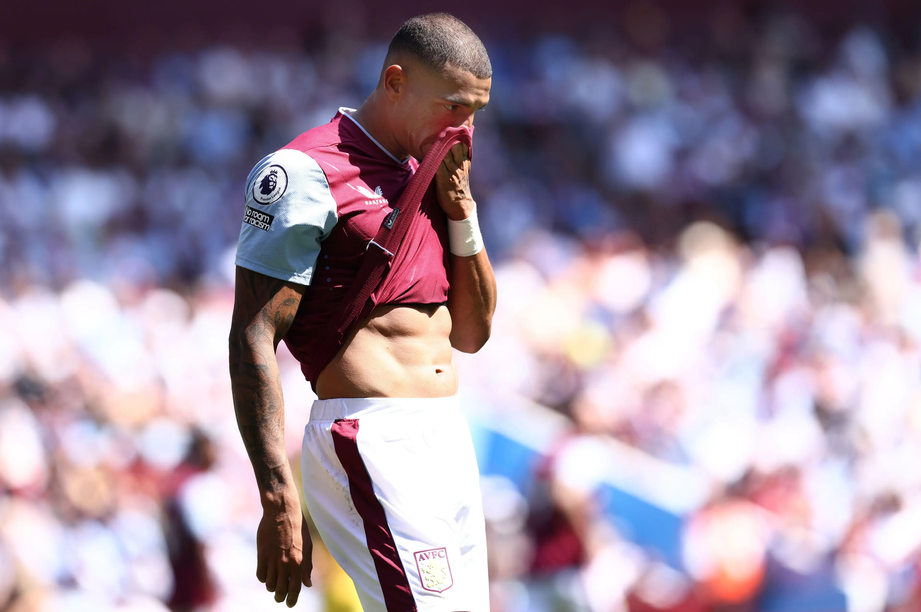 Aston Villa defender Diego Carlos remains on the sidelines (Sportimage / Alamy)