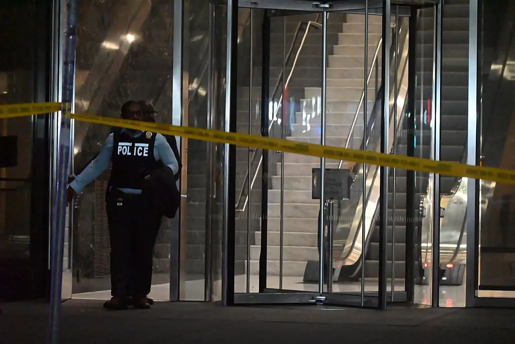 Police rushed to the scene of the crime at 345 Park Avenue in Manhattan. (Image: Getty)